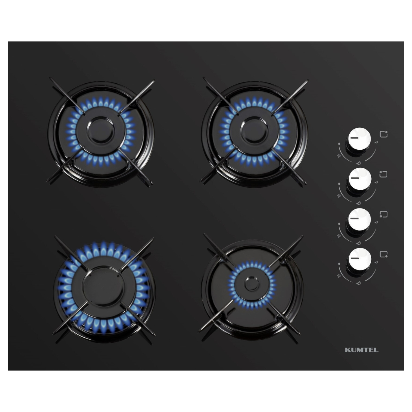 Kumtel Black Still Button Ankastre Set