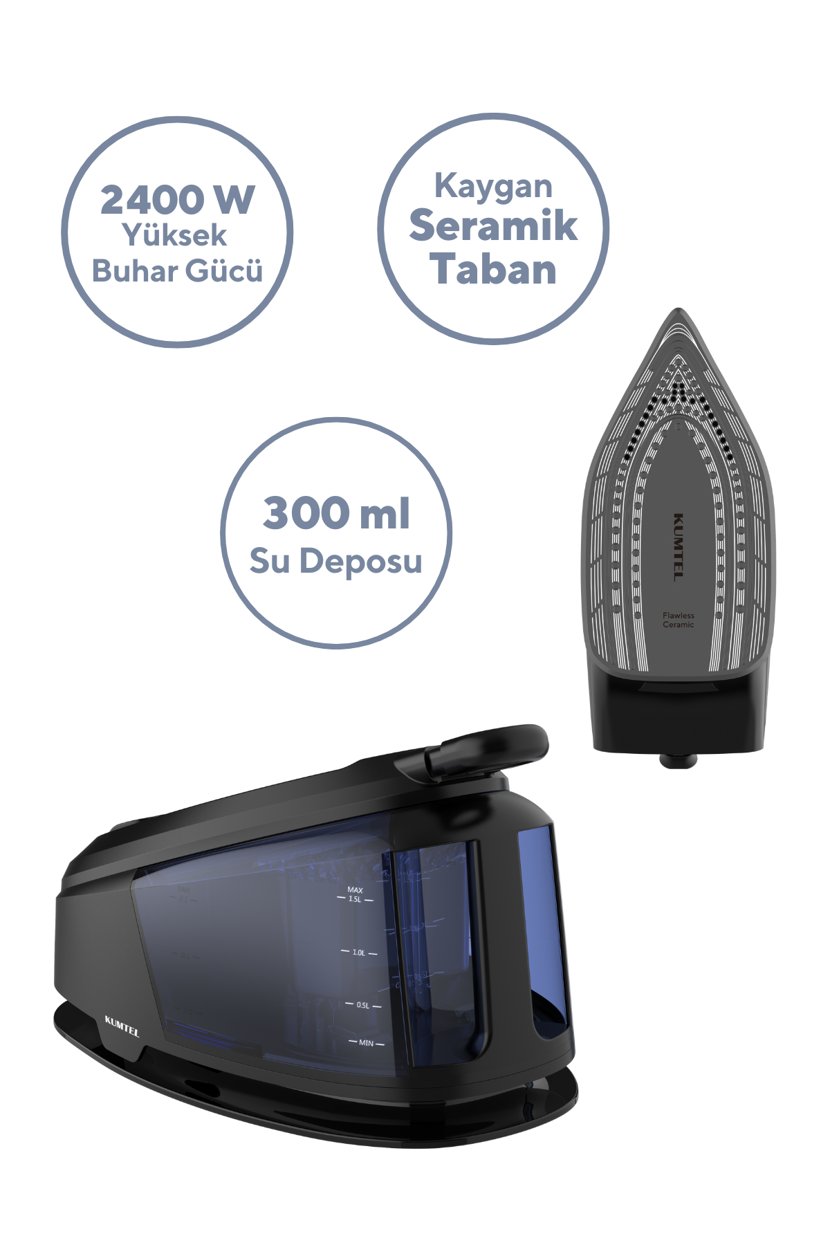 Kumtel Buhar Kazanlı Ütü HSS-01