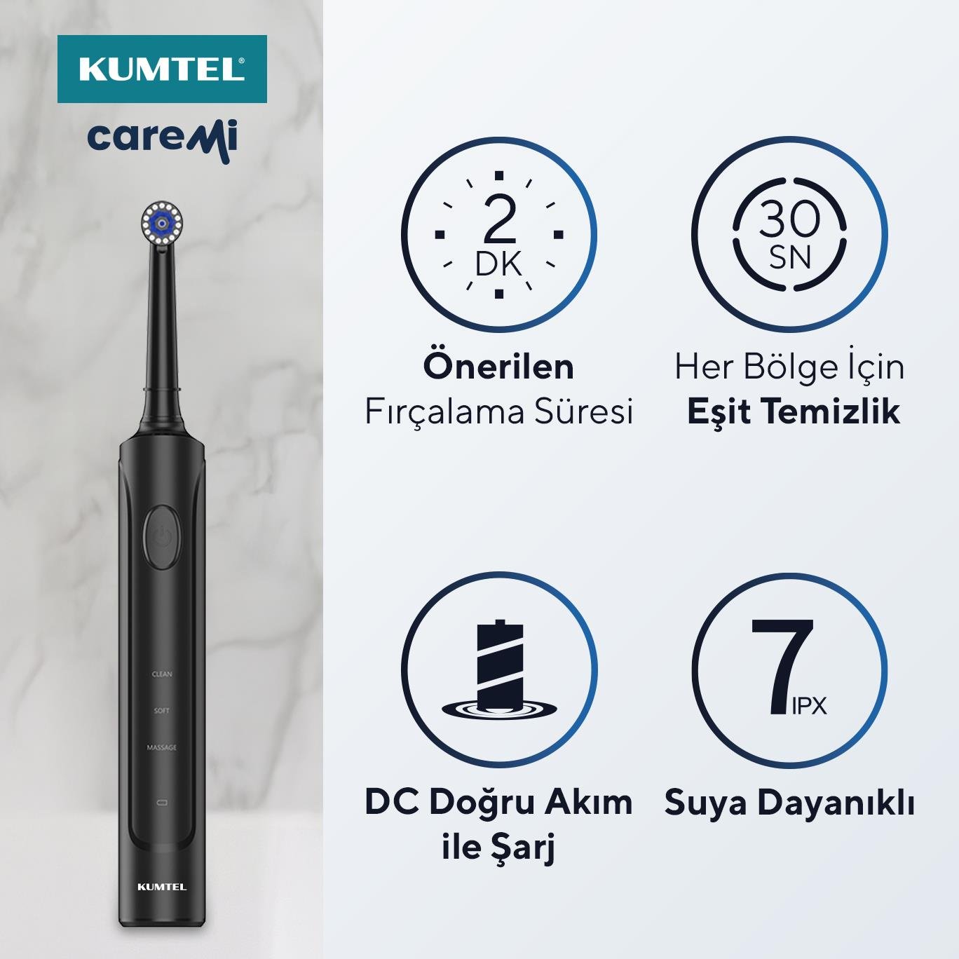 Kumtel Caremi Şarjlı Diş Fırçası CTB-02