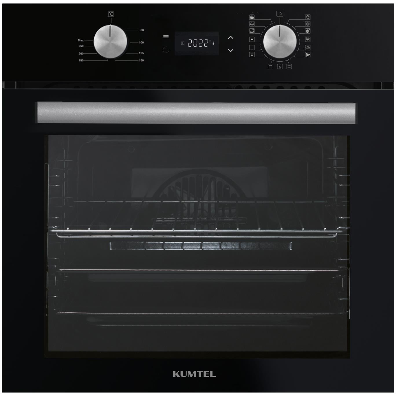 Kumtel Digital Plus 15 Programlı 2'li Siyah Ankastre Set (Fırın-Davlumbaz)