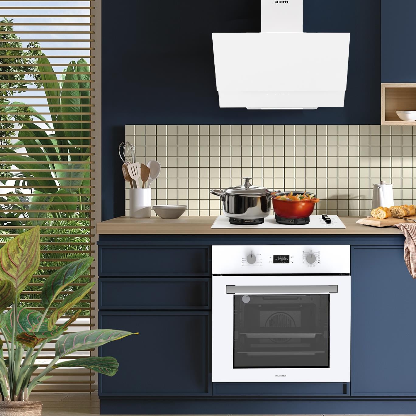 Kumtel Digital Plus 15 Programlı Ankastre Set - Beyaz