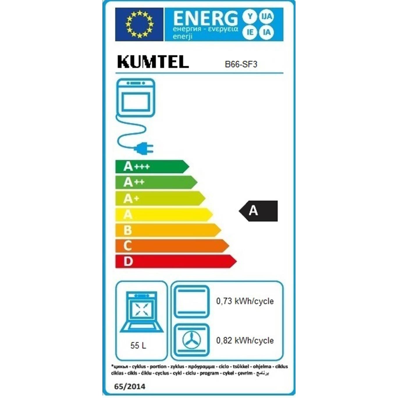 Kumtel Dijital Metalik Gri Cam Ankastre Fırın 15 Prog. B66-SGF3(DDT)