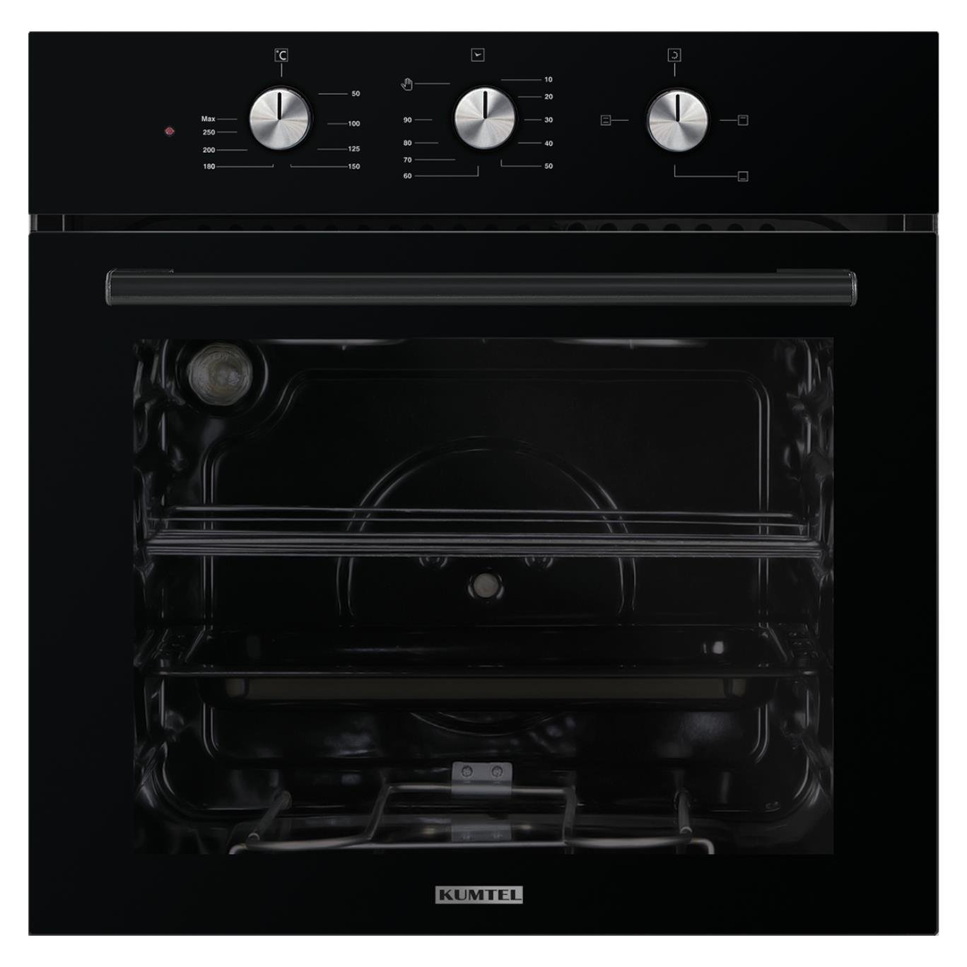 Kumtel Dizayn Siyah Cam Ankastre Set