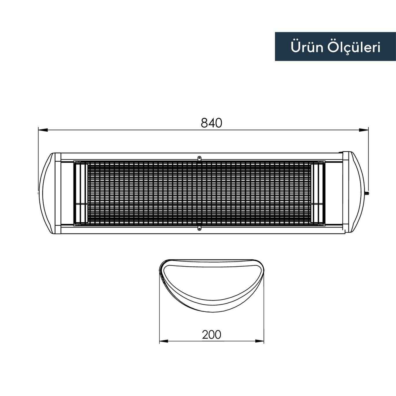 Kumtel Duvar Tipi Outdoor Isıtıcı İnfrared EX-23