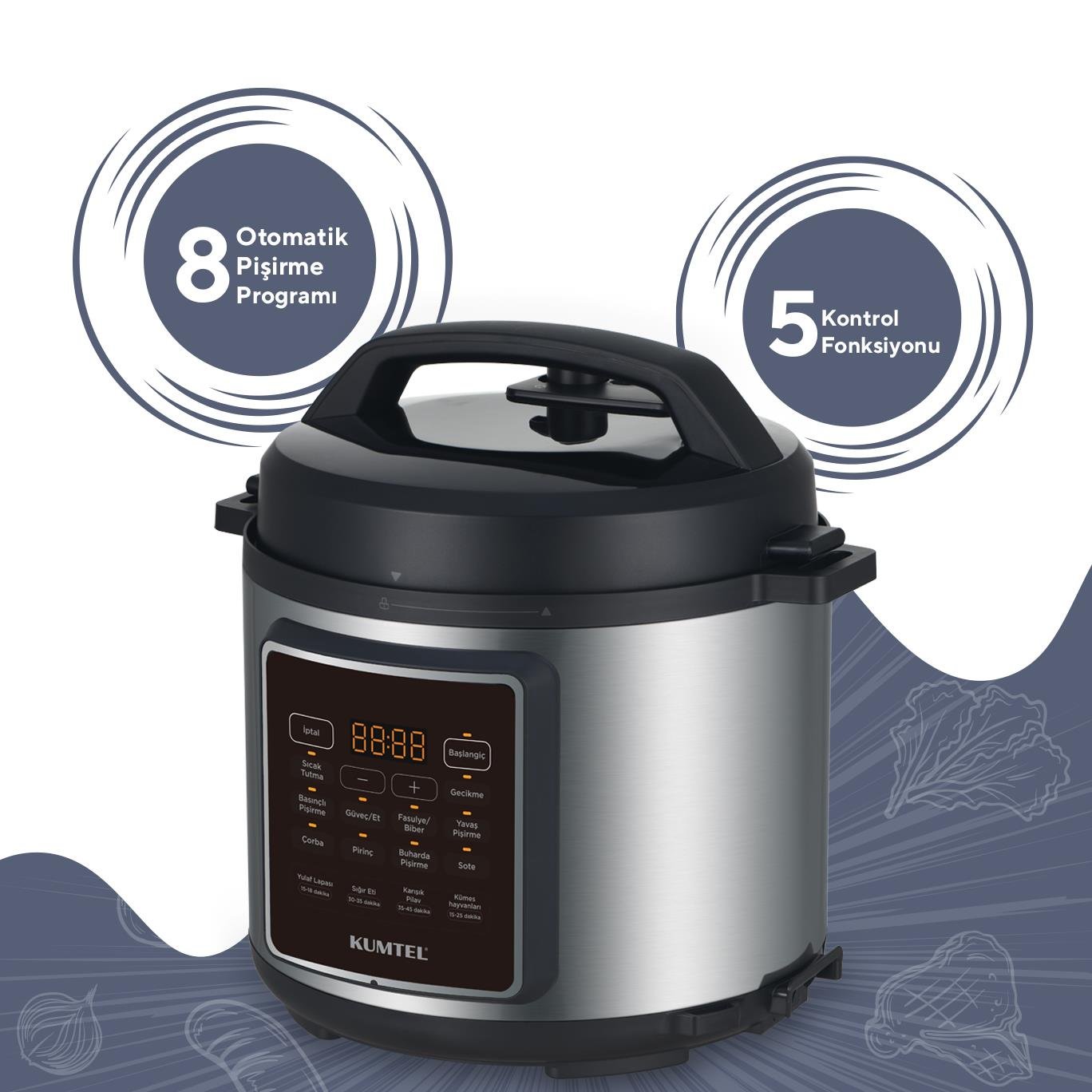 Kumtel Elektrikli Düdüklü Tencere HPC-03