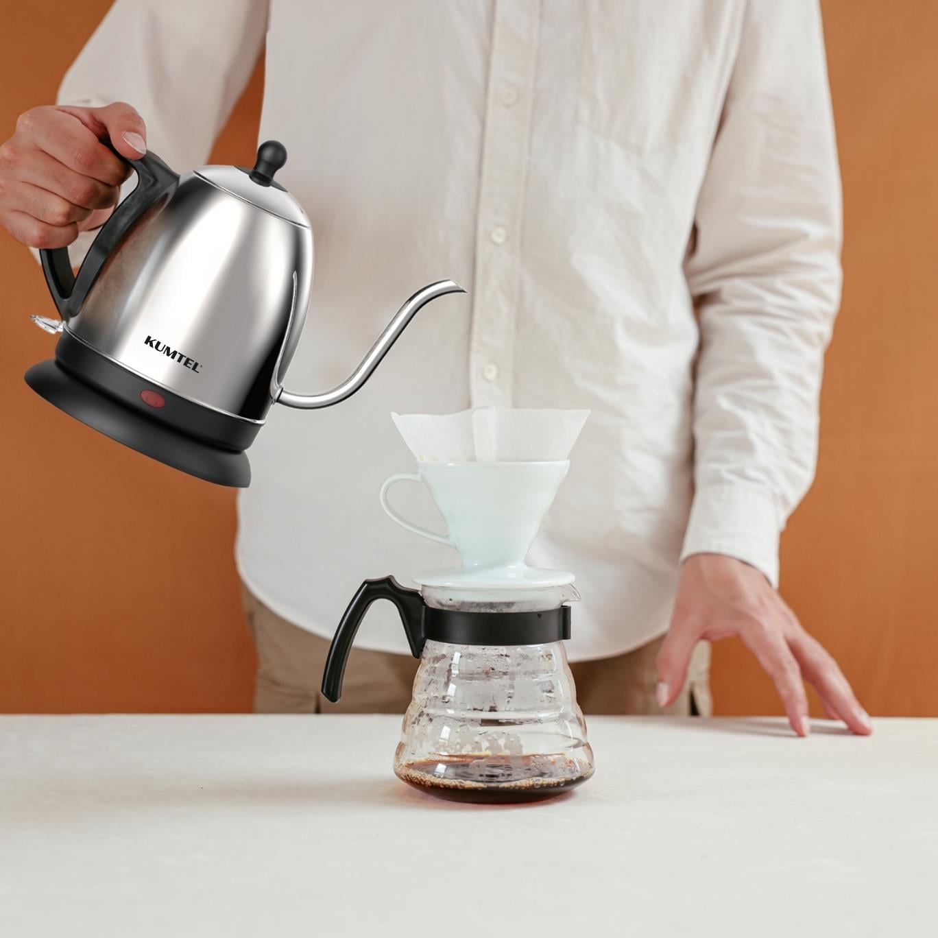 Kumtel Elektrikli Kahve Demleme Su Isıtıcı (Gooseneck Drip Kettle)