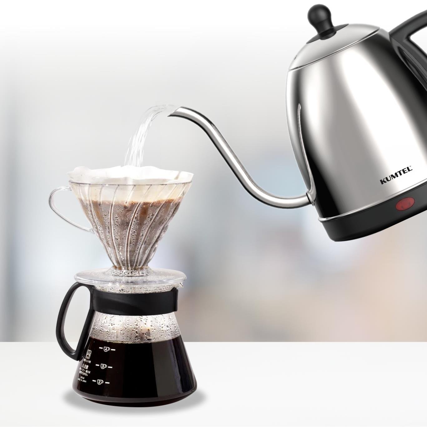 Kumtel Elektrikli Kahve Demleme Su Isıtıcı (Gooseneck Drip Kettle)