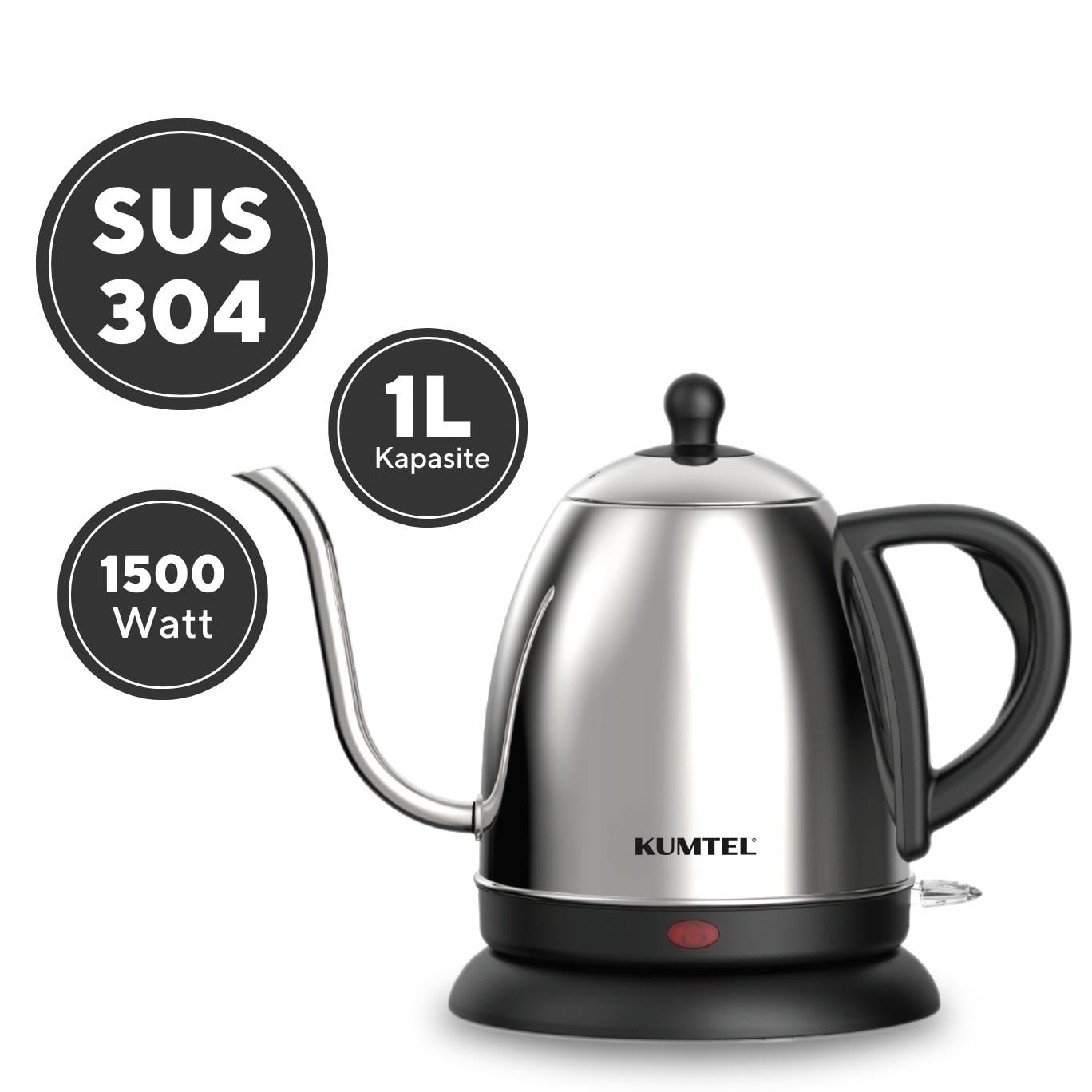 Kumtel Elektrikli Kahve Demleme Su Isıtıcı (Gooseneck Drip Kettle)