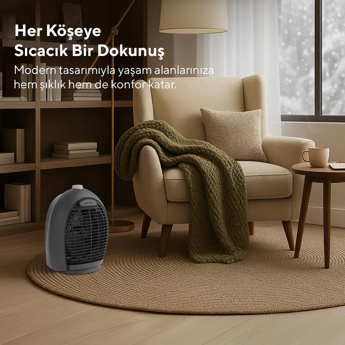 Kumtel Fanlı Isıtıcı 2000 W LX-6331 Füme