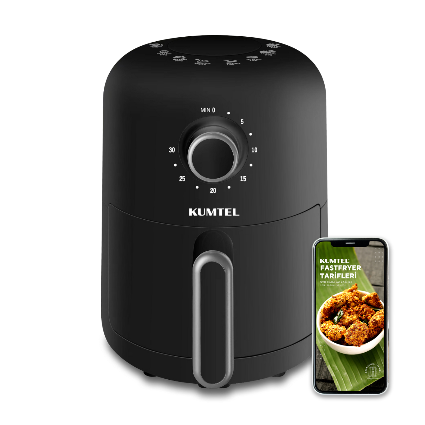 Kumtel Fastfryer 2 Litre ( Yağsız Fritöz Airfryer )