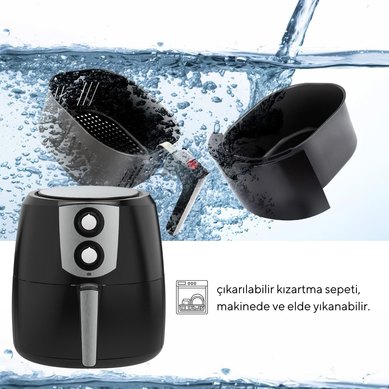 Kumtel Fastfryer XXL 8.5 Litre ( Yağsız Fritöz Airfryer )