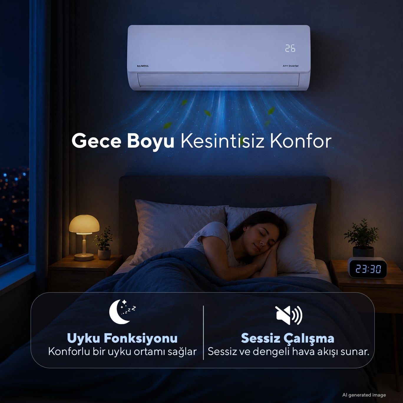 Kumtel Hinoki KMSAC-18 18.000 Btu  A++ Inverter Duvar Tipi Split Klima (Montaj Dahil)