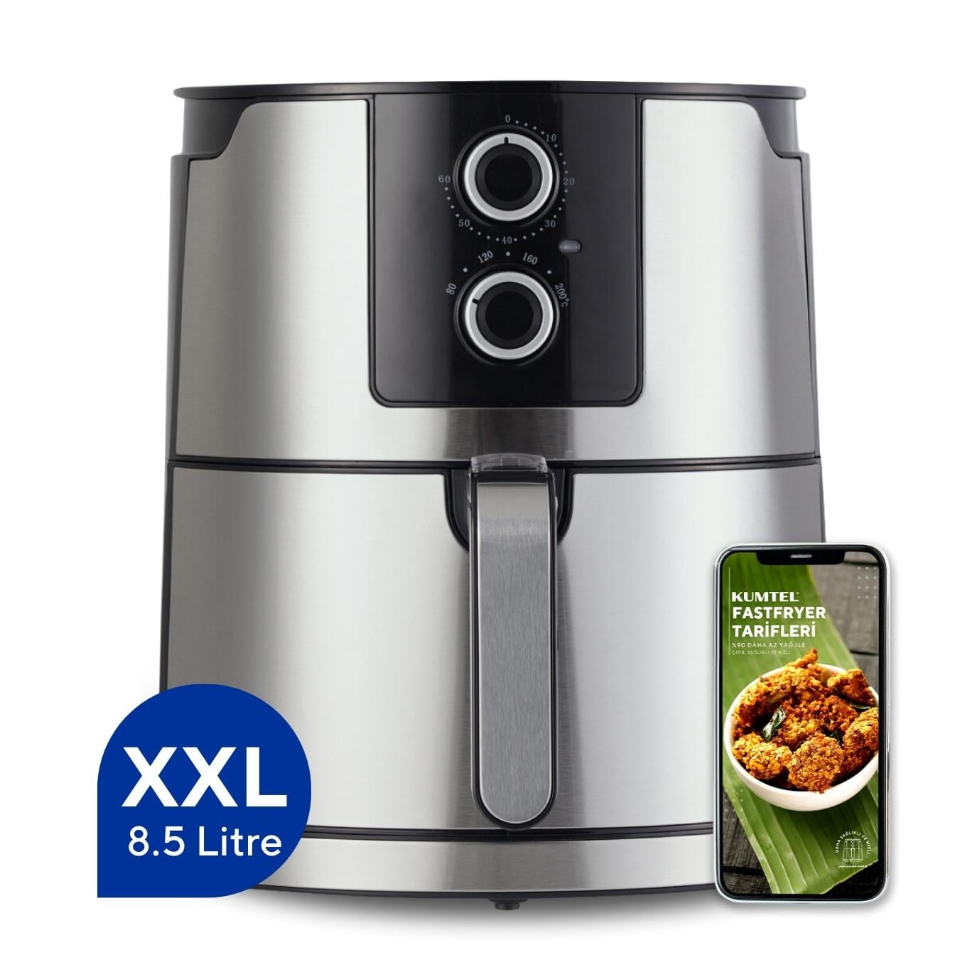 Kumtel İnox Fastfryer (Yağsız Fritöz Airfryer)