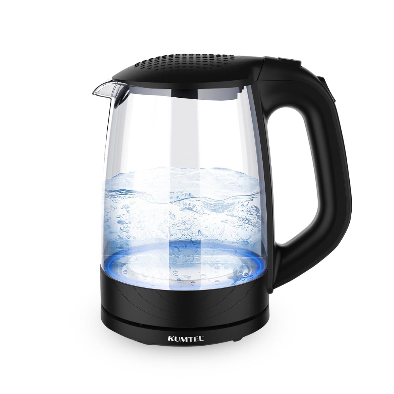 Kumtel Işıklı Siyah Cam Kettle