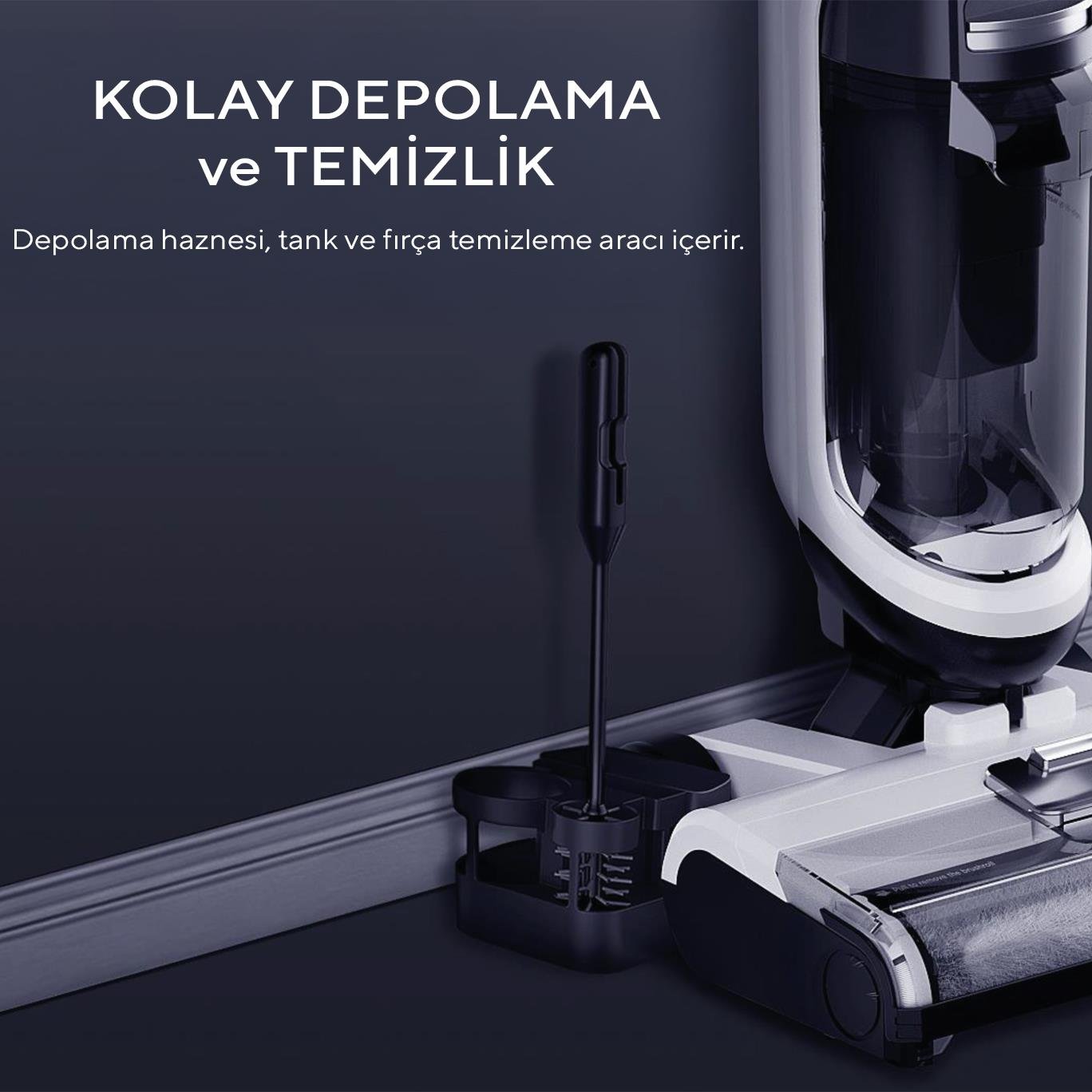 Kumtel Islak & Kuru Şarjlı Kablosuz Dikey Süpürge HWDVC-01