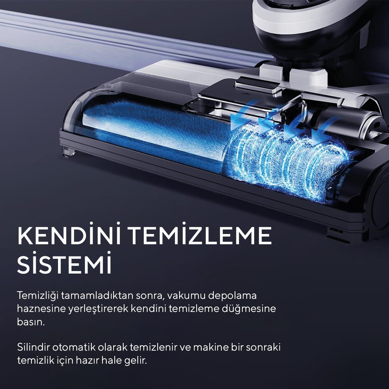 Kumtel Islak & Kuru Şarjlı Kablosuz Dikey Süpürge HWDVC-01