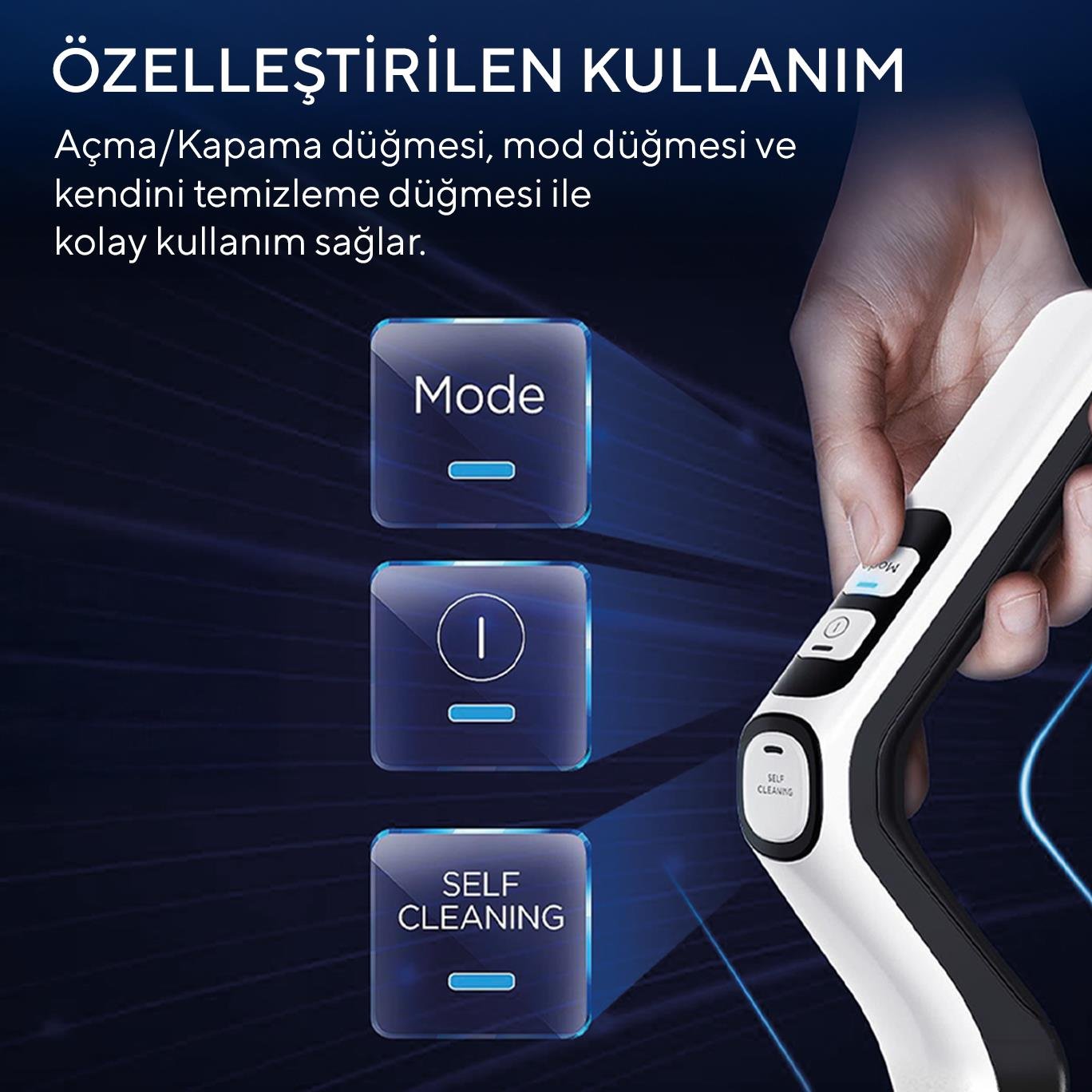 Kumtel Islak & Kuru Şarjlı Kablosuz Dikey Süpürge HWDVC-01