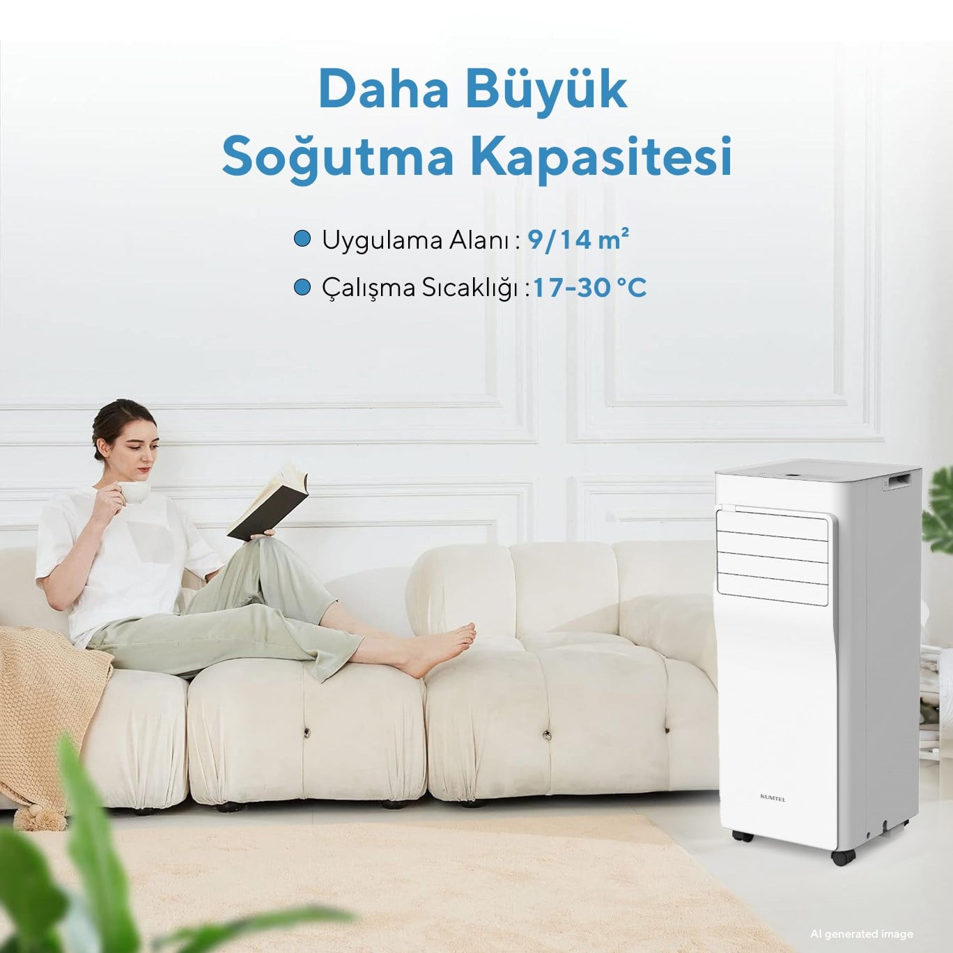 Kumtel Juniper Portatif Taşınabilir Klima KMPAC-7 