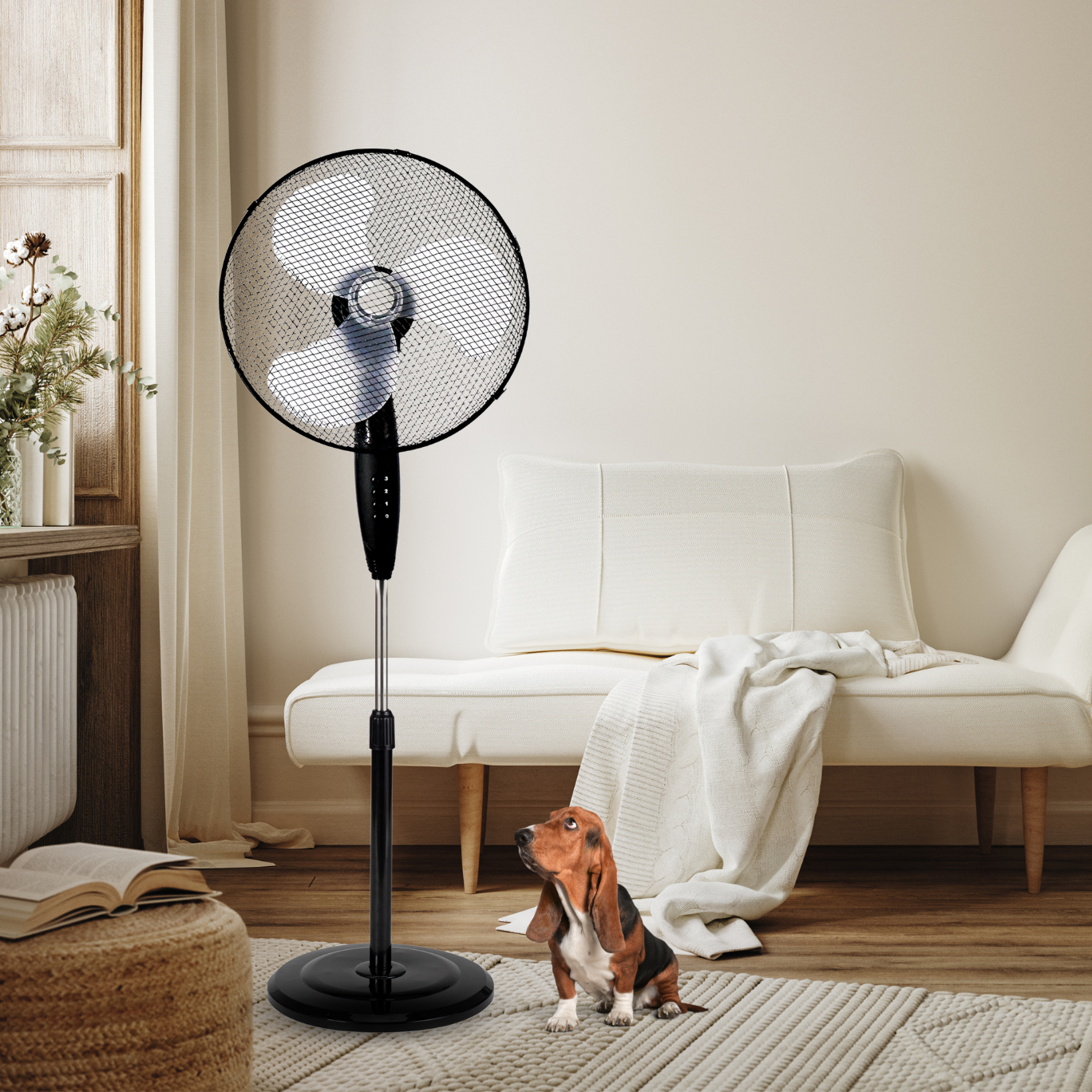 Kumtel KTF-320 Siyah Vantilatör (3P)