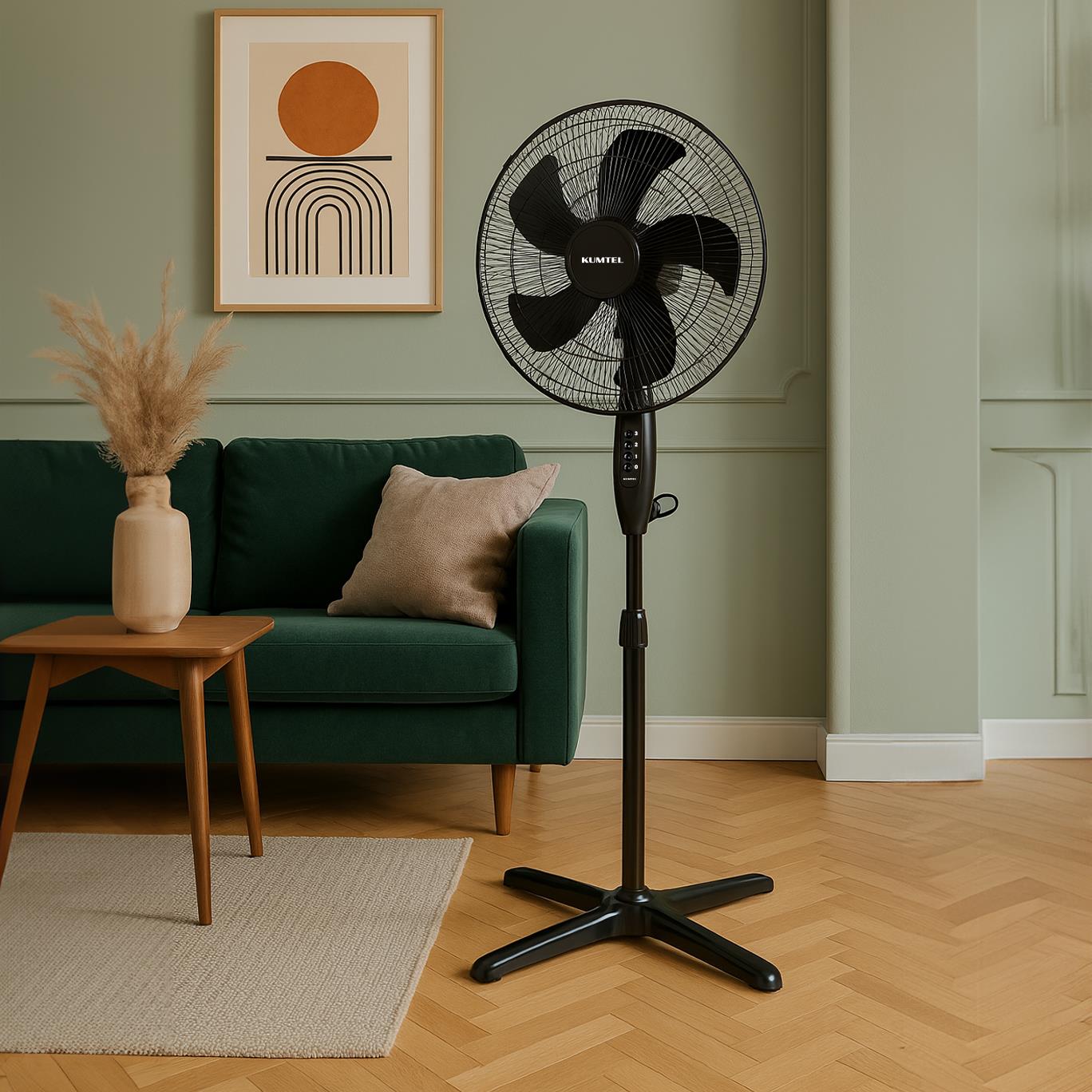 Kumtel KTF-325 Siyah Vantilatör 16'' (5P)