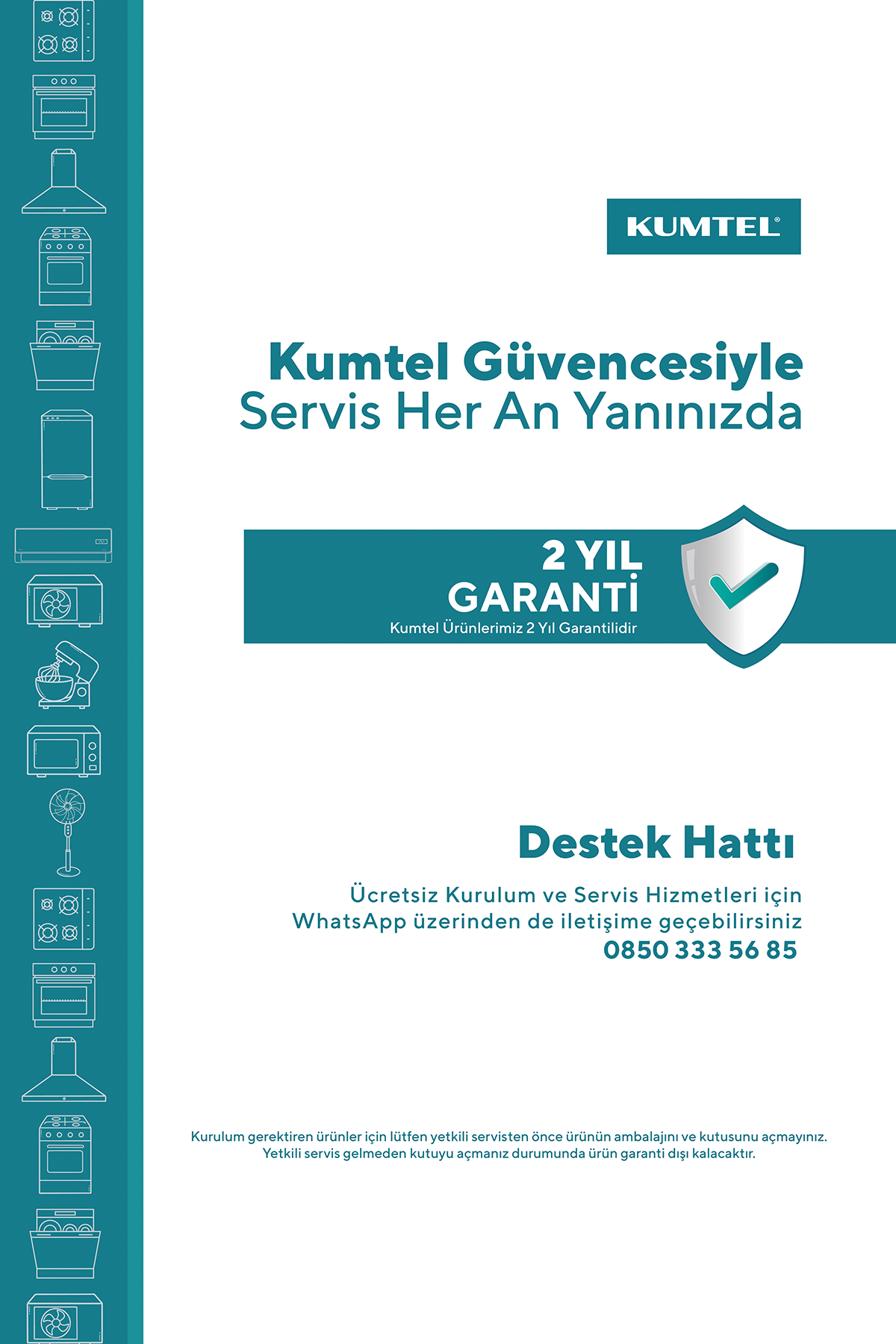 Kumtel KTF-350 Beyaz 16 İnç Ayaklı Vantilatör 50 W, 5 Pervaneli, 3 Kademeli, 121 cm Ayarlanabilir Yükseklik