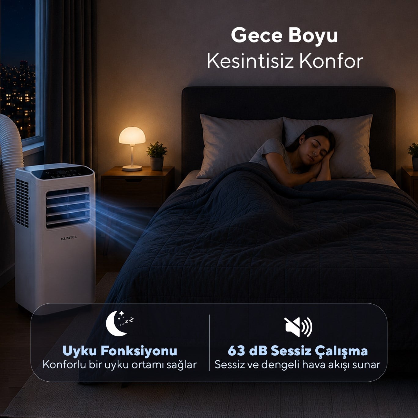 Kumtel Kusunoki KMPAC-7 7.000 Btu Taşınabilir Portatif Klima