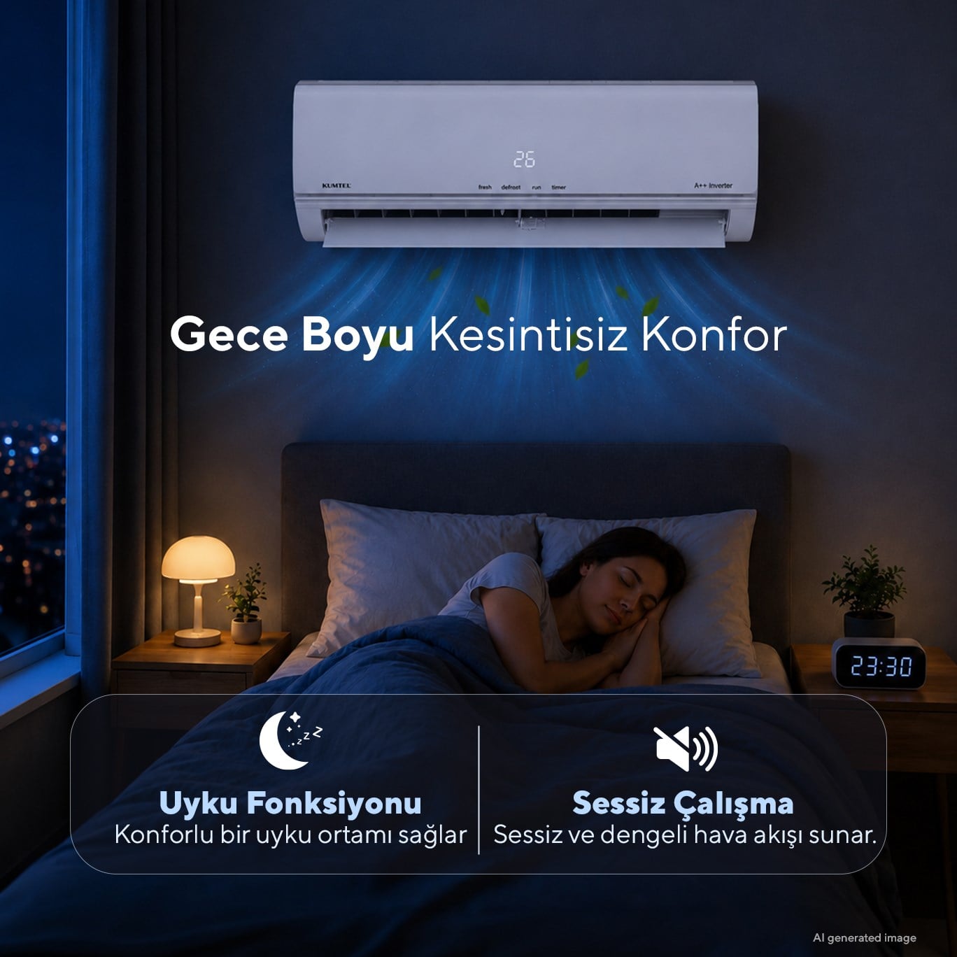 Kumtel Matsu KMSAC-12 12.000 Btu A++ Inverter Duvar Tipi Split Klima (Montaj Dahil)