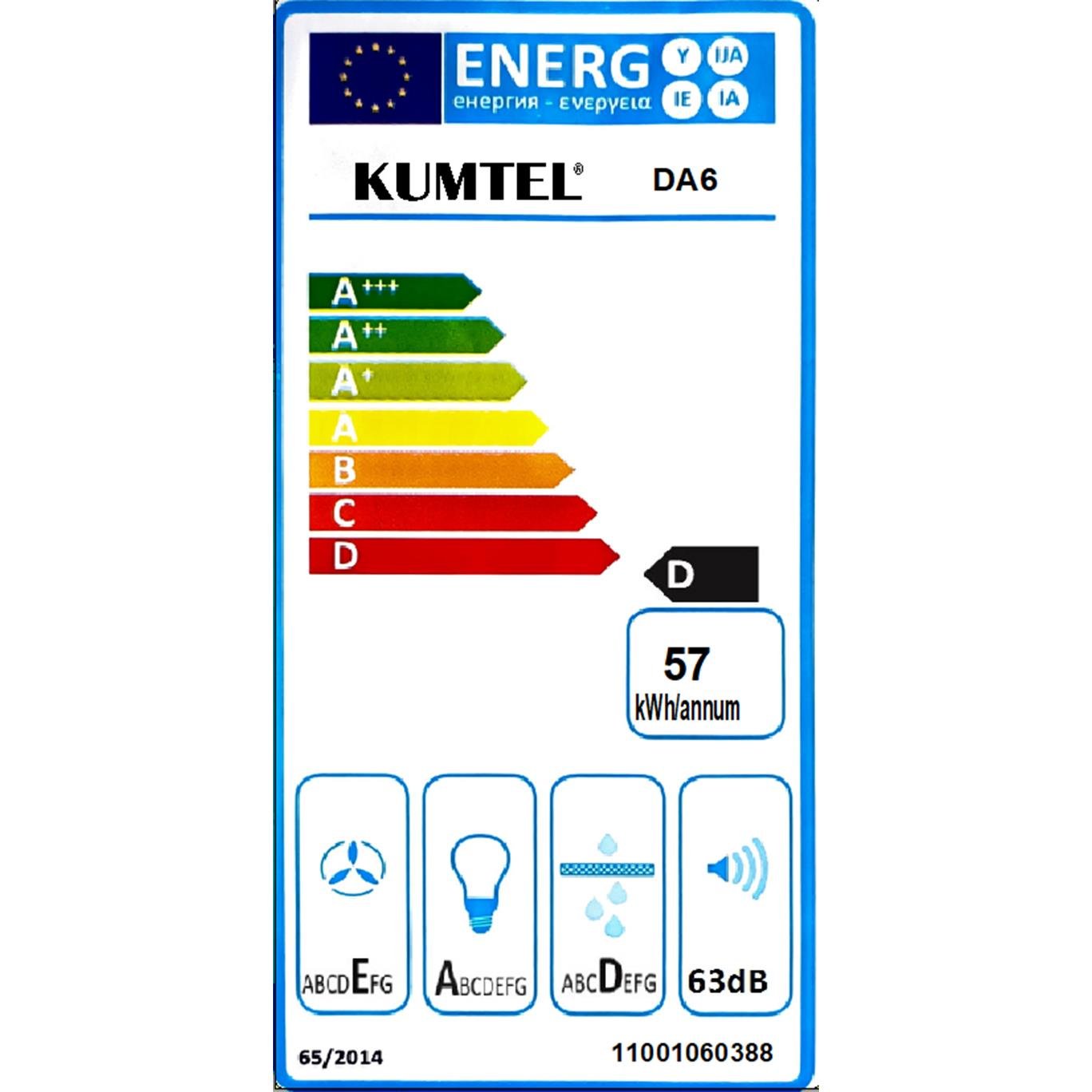 Kumtel Metalik Gri̇ Cam Davlumbaz Da6-830