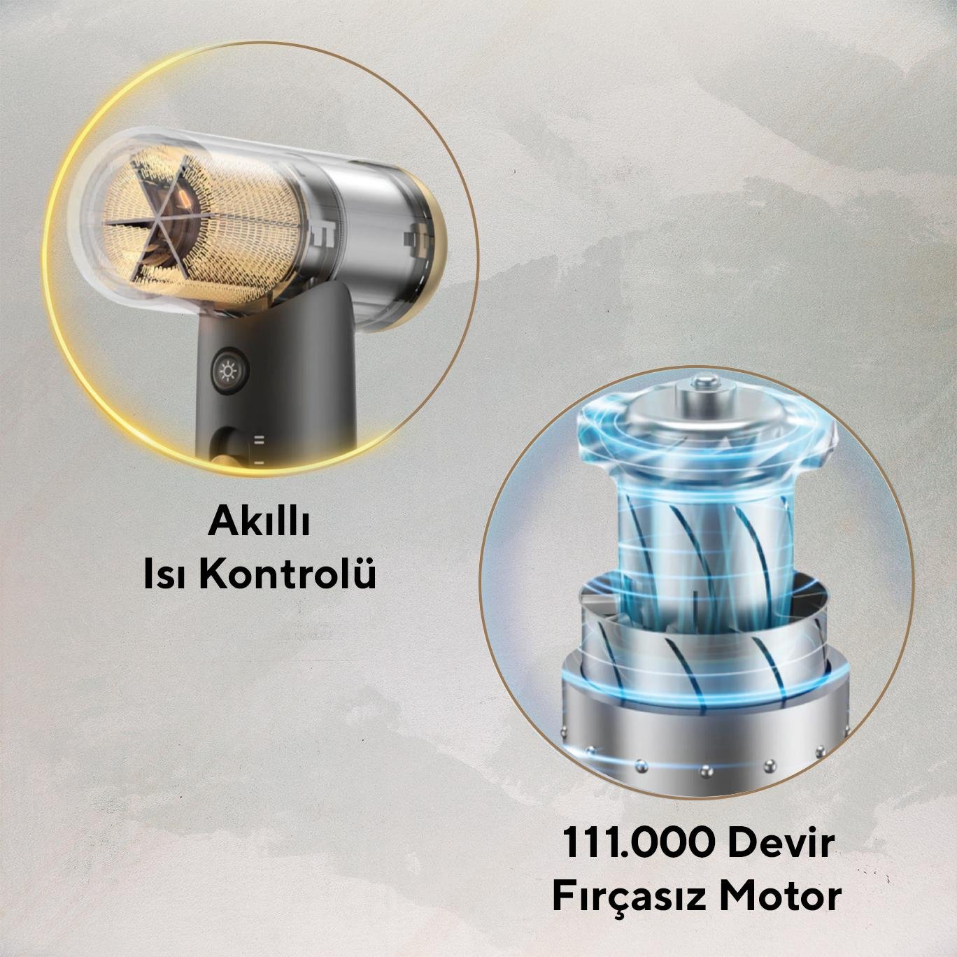 Kumtel Mini Saç Kurutma Makinesi Gri HHD-08