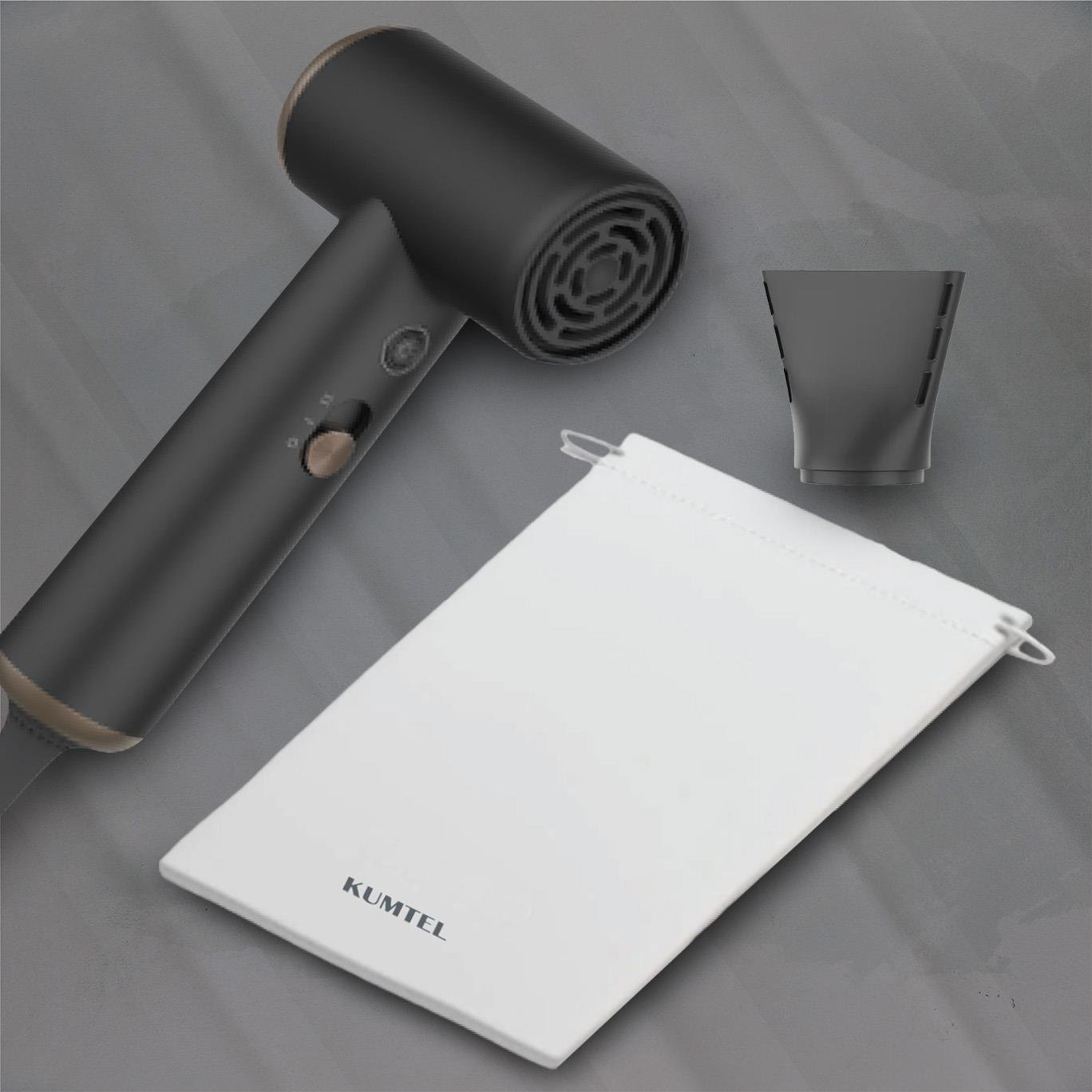 Kumtel Mini Saç Kurutma Makinesi Siyah HHD-09