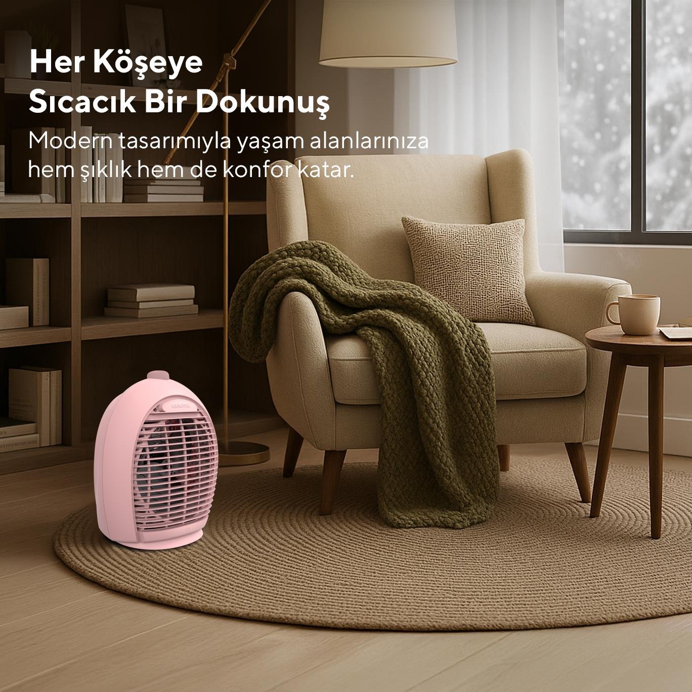 Kumtel Pembe Fanlı Isıtıcı 2000 W LX-6331