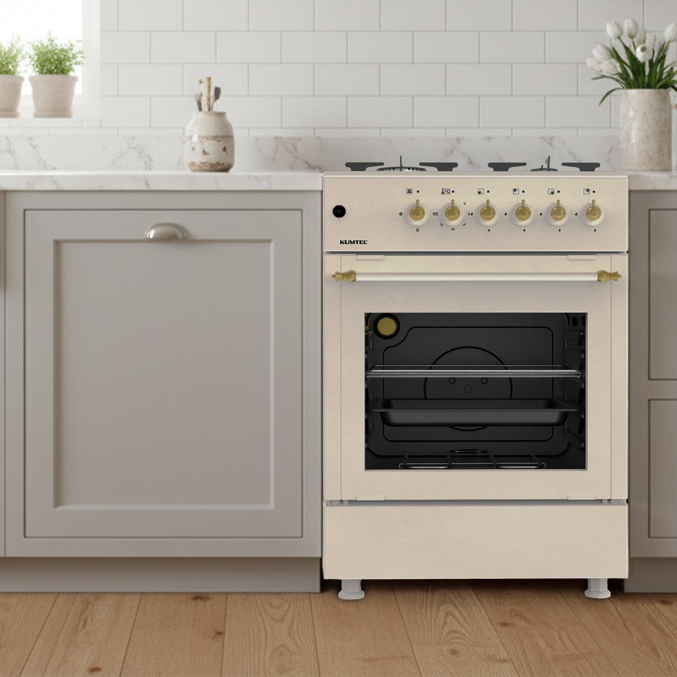 Kumtel Rustik Bej Tam Boy Fırın 662S-40F