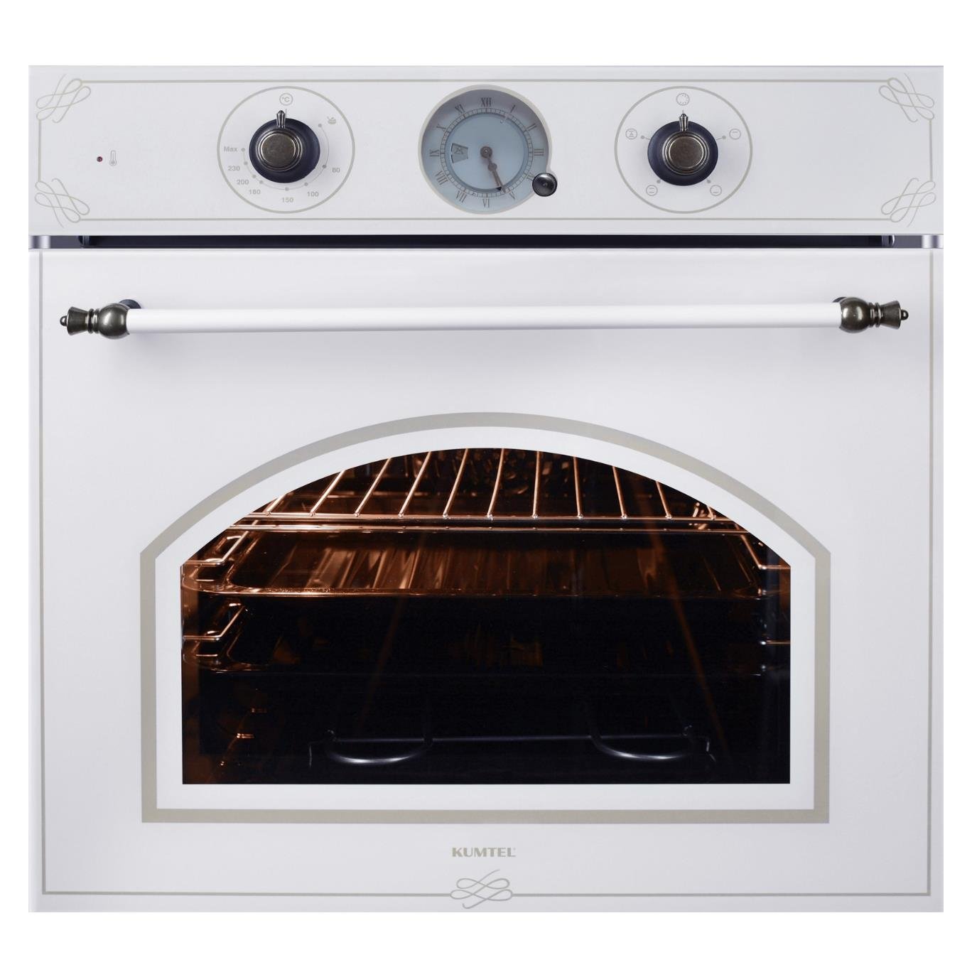 Kumtel Rustik Beyaz Cam Ankastre Set