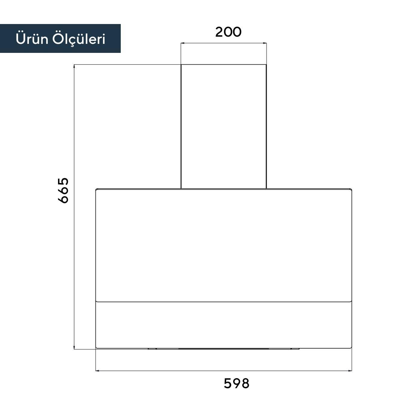 Kumtel Rustik Beyaz Cam Davlumbaz DA6-835