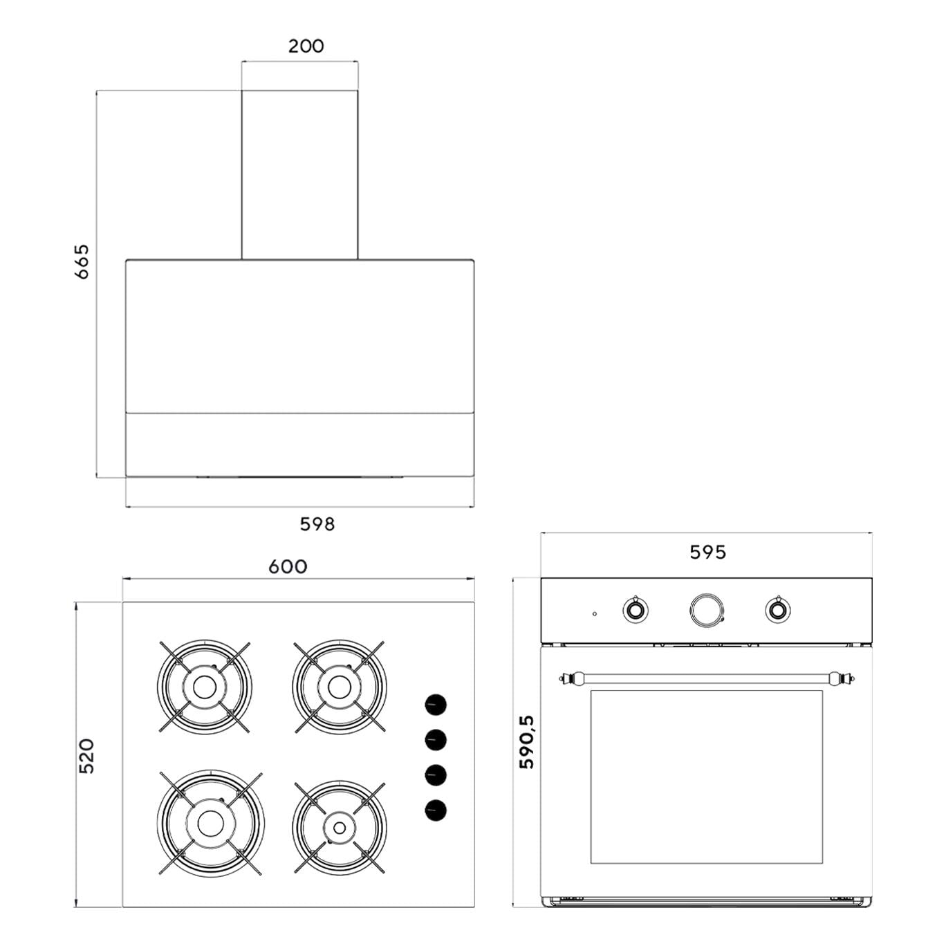 Kumtel Rustik Pro Ankastre Set - Bej