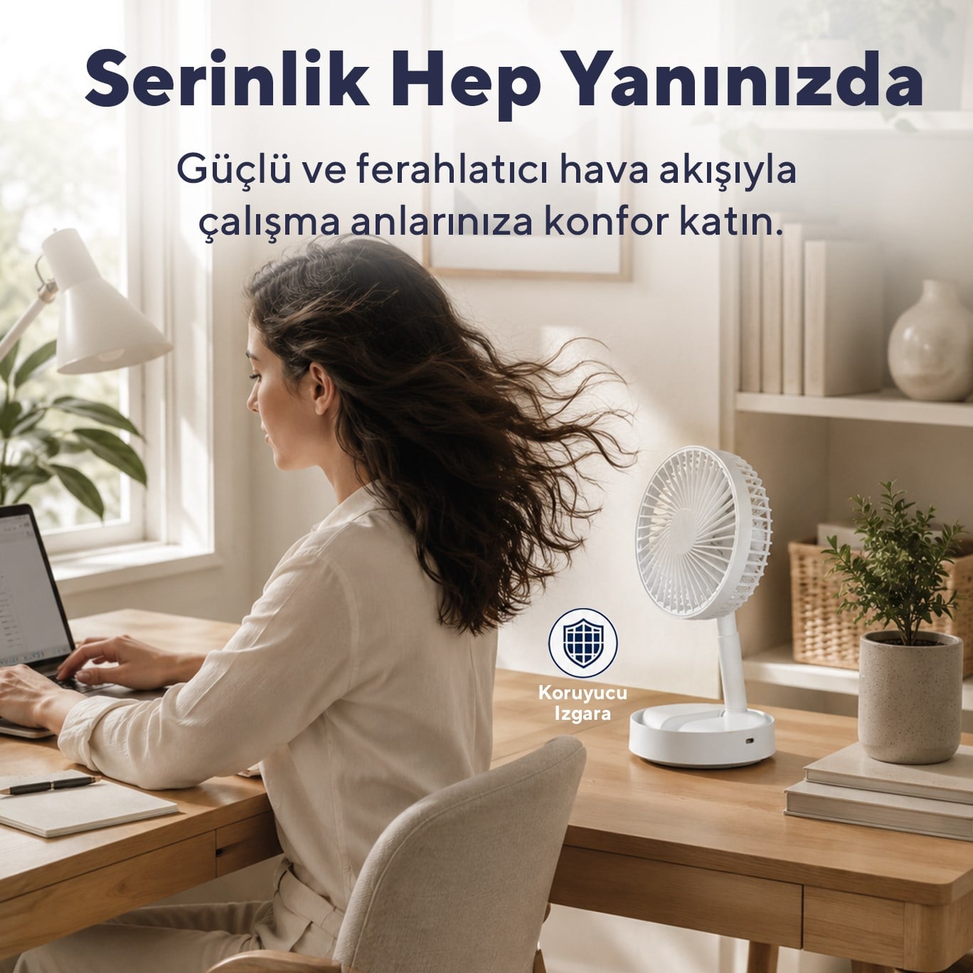 Kumtel Şarj Edilebilir Masa ve El Fanı KUF-106
