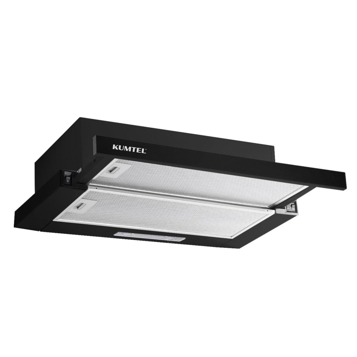 Kumtel Siyah Aspiratörlü Dizayn Ankastre Set