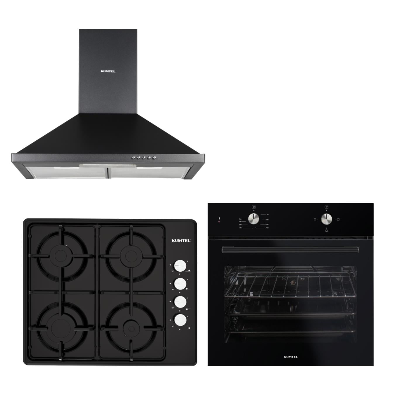 Kumtel Siyah Basic Ankastre Set