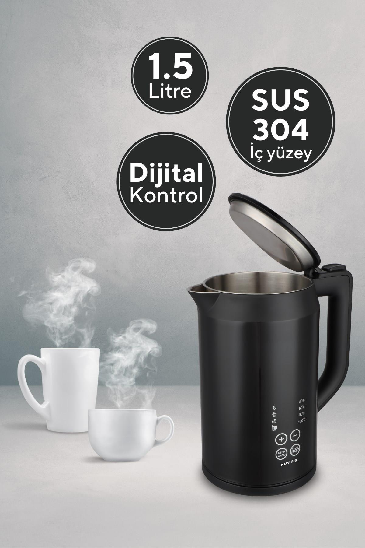 Kumtel Siyah Dijital Kettle 