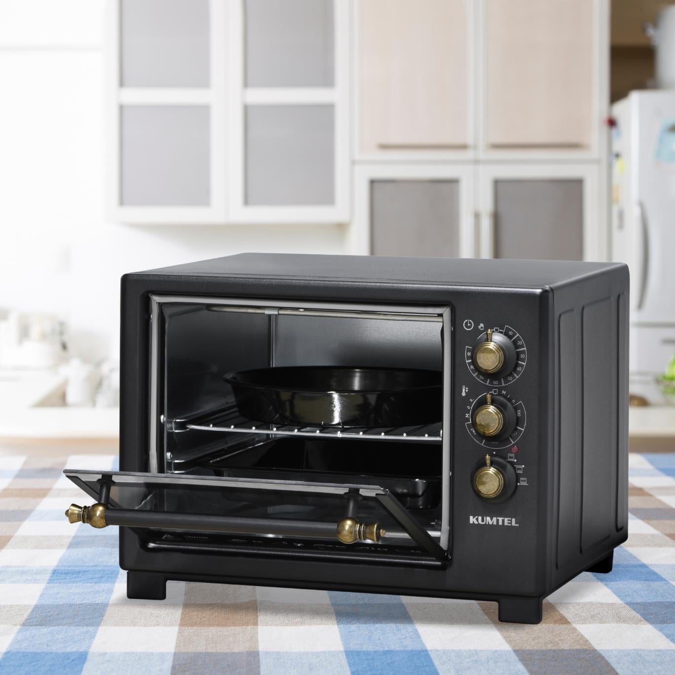 Kumtel Siyah Rustik 20 Litre Mini Fırın LX-8520
