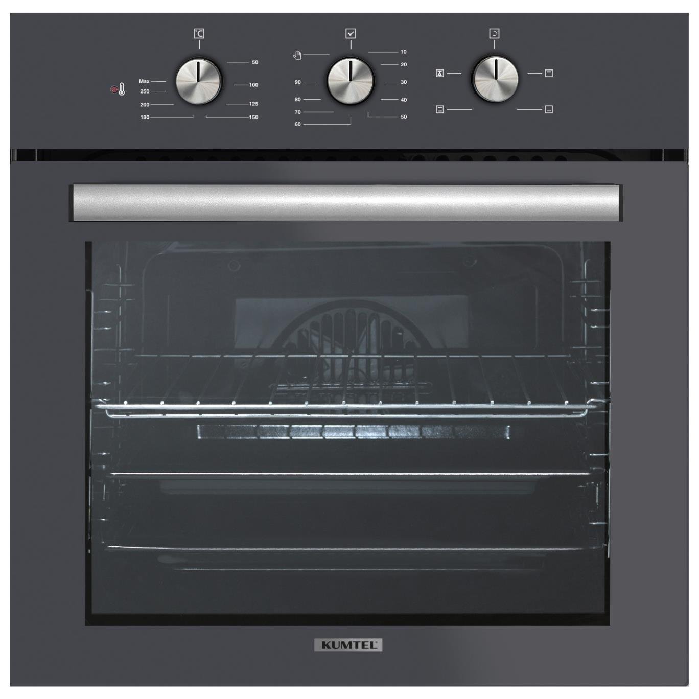Kumtel Turbo Fanlı Antrasit (Gri) Ankastre Fırın B66 - SF2 ( 4 pro 3 düğ )