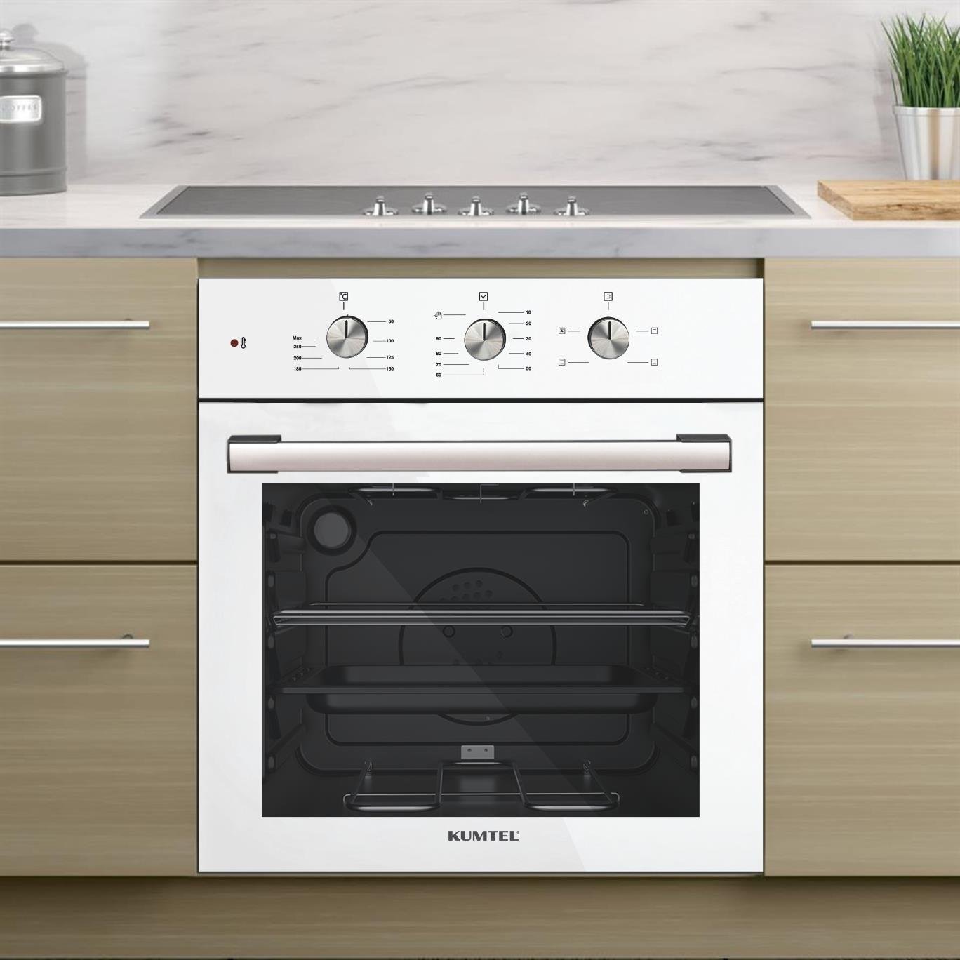 Kumtel Turbo Fanlı Beyaz Ankastre Fırın B66 - SF2 (MT)