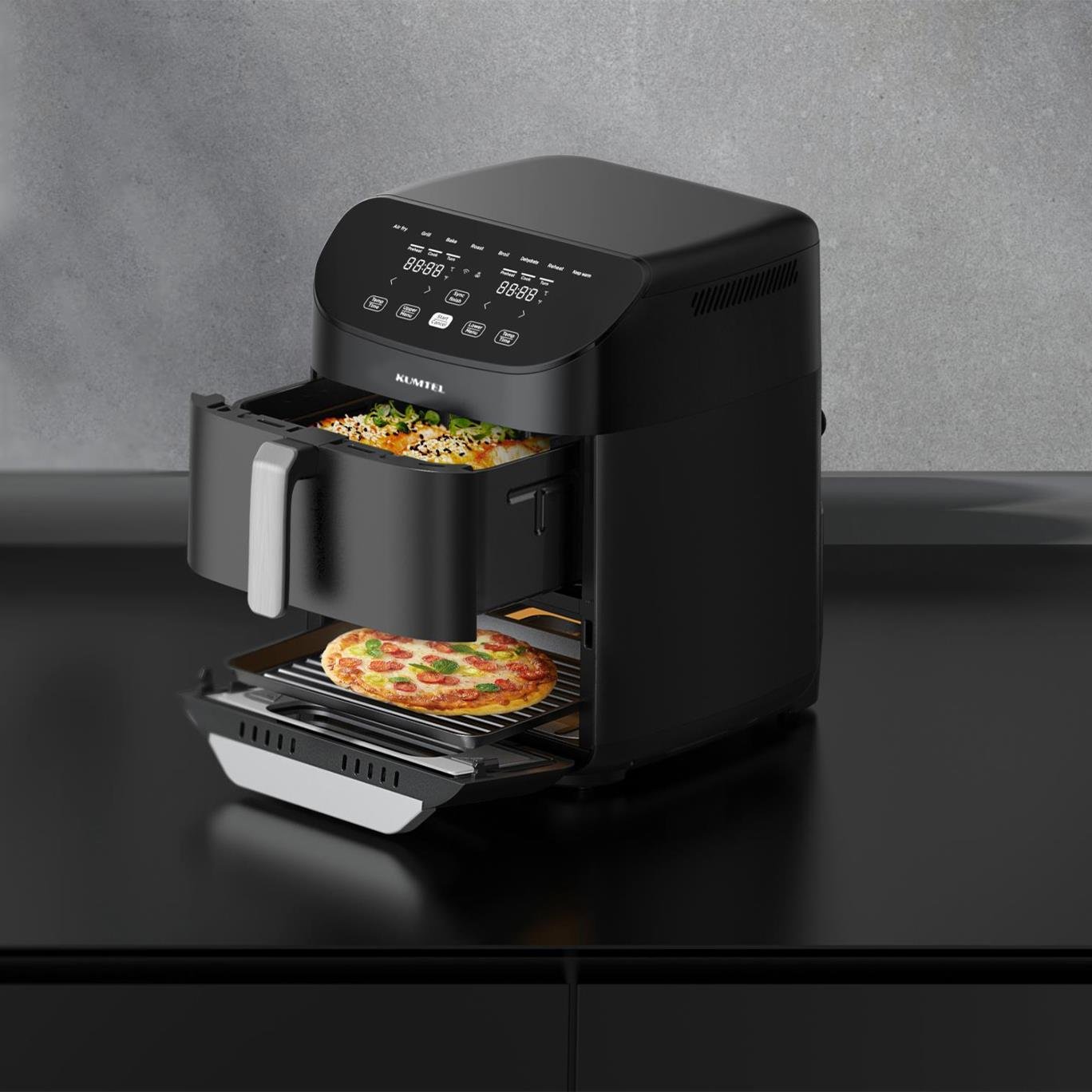 Kumtel XXL 11 Litre Çift Hazneli Fastfryer (Yağsız Fritöz Airfryer ) HAF-11