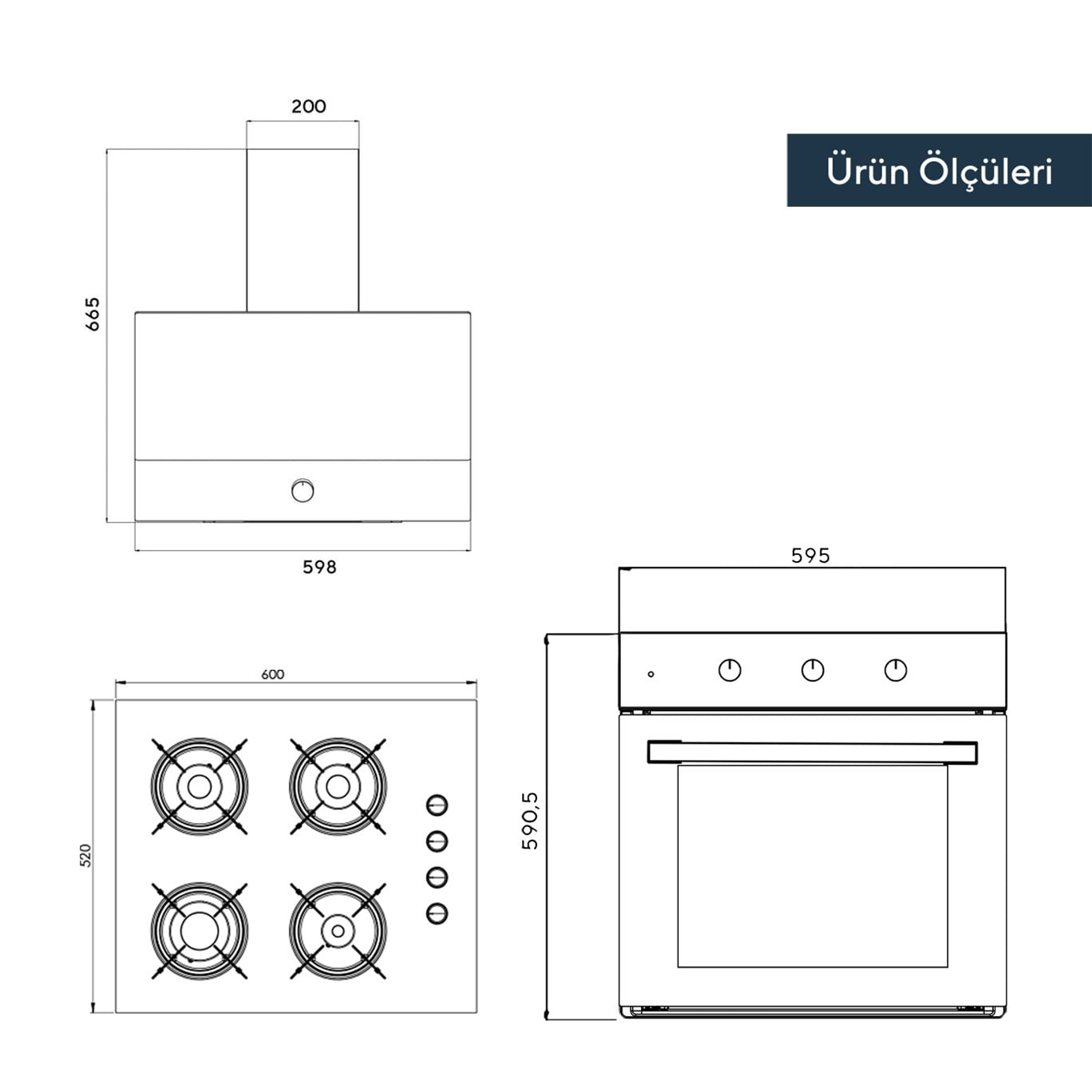 Kumtel Yapı Plus Ankastre Set