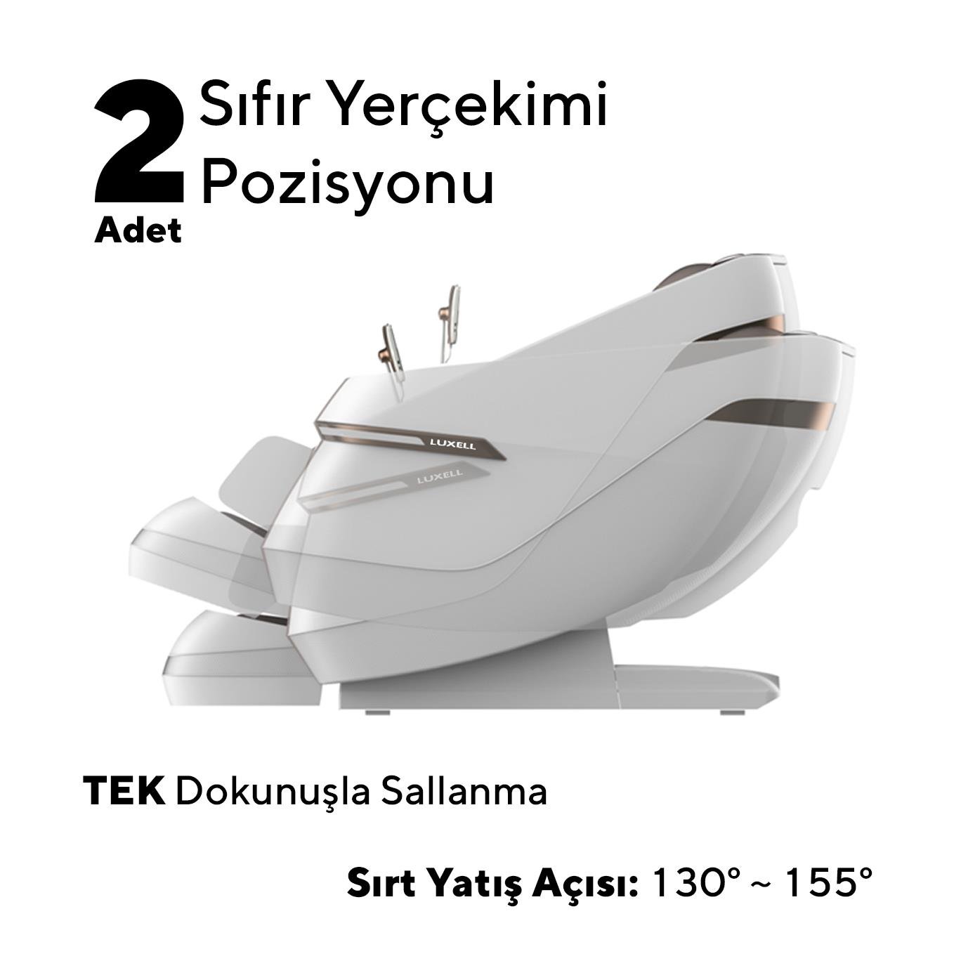 Luxell 22 Otomatik Programlı Isıtmalı Masaj Koltuğu LXMC-01