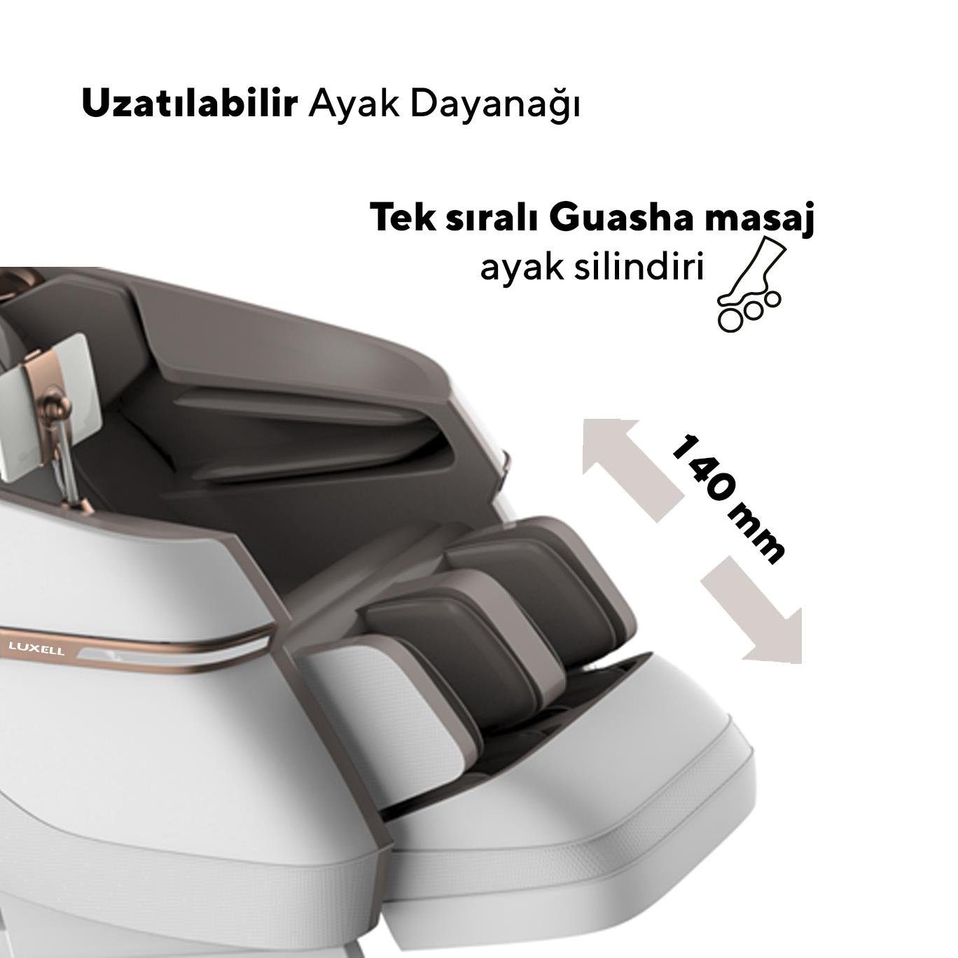 Luxell 22 Otomatik Programlı Isıtmalı Masaj Koltuğu LXMC-01