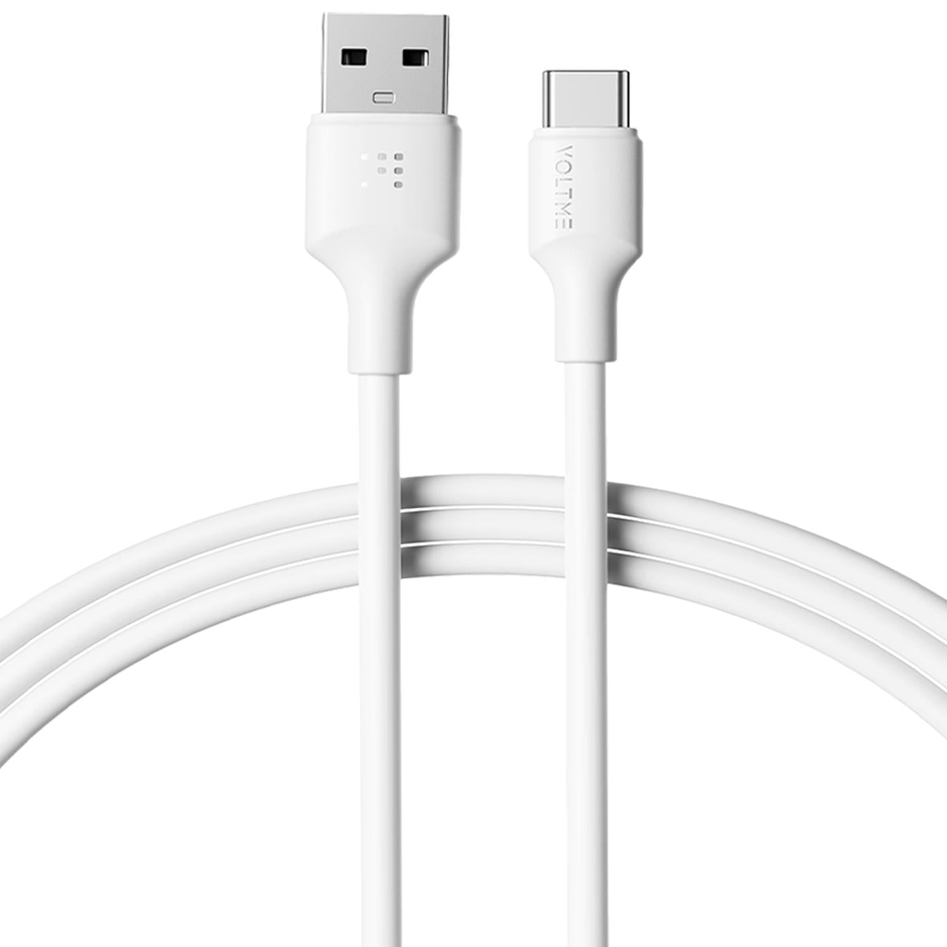 VOLTME C2287 60W USB-A to USB-C Hızlı Şarj ve Veri Kablosu 2 Metre – Beyaz