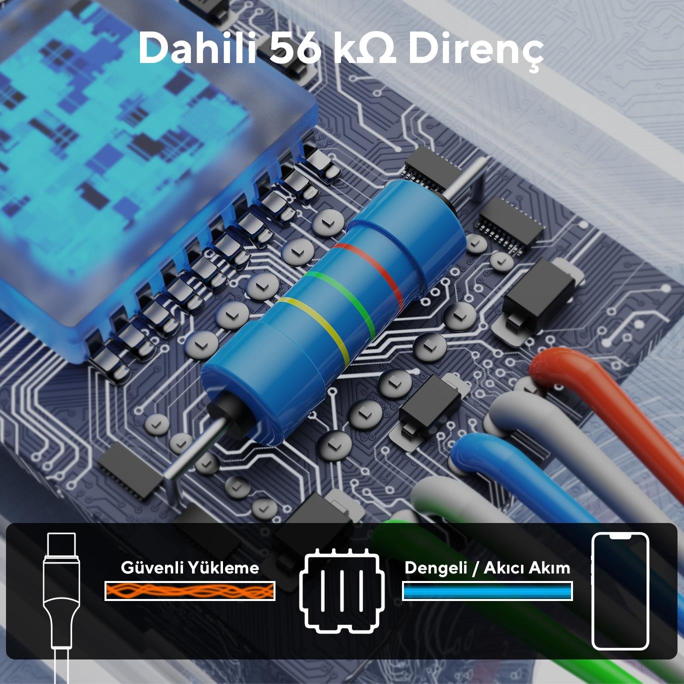 VOLTME C2287 60W USB-A to USB-C Hızlı Şarj ve Veri Kablosu 2 Metre – Beyaz