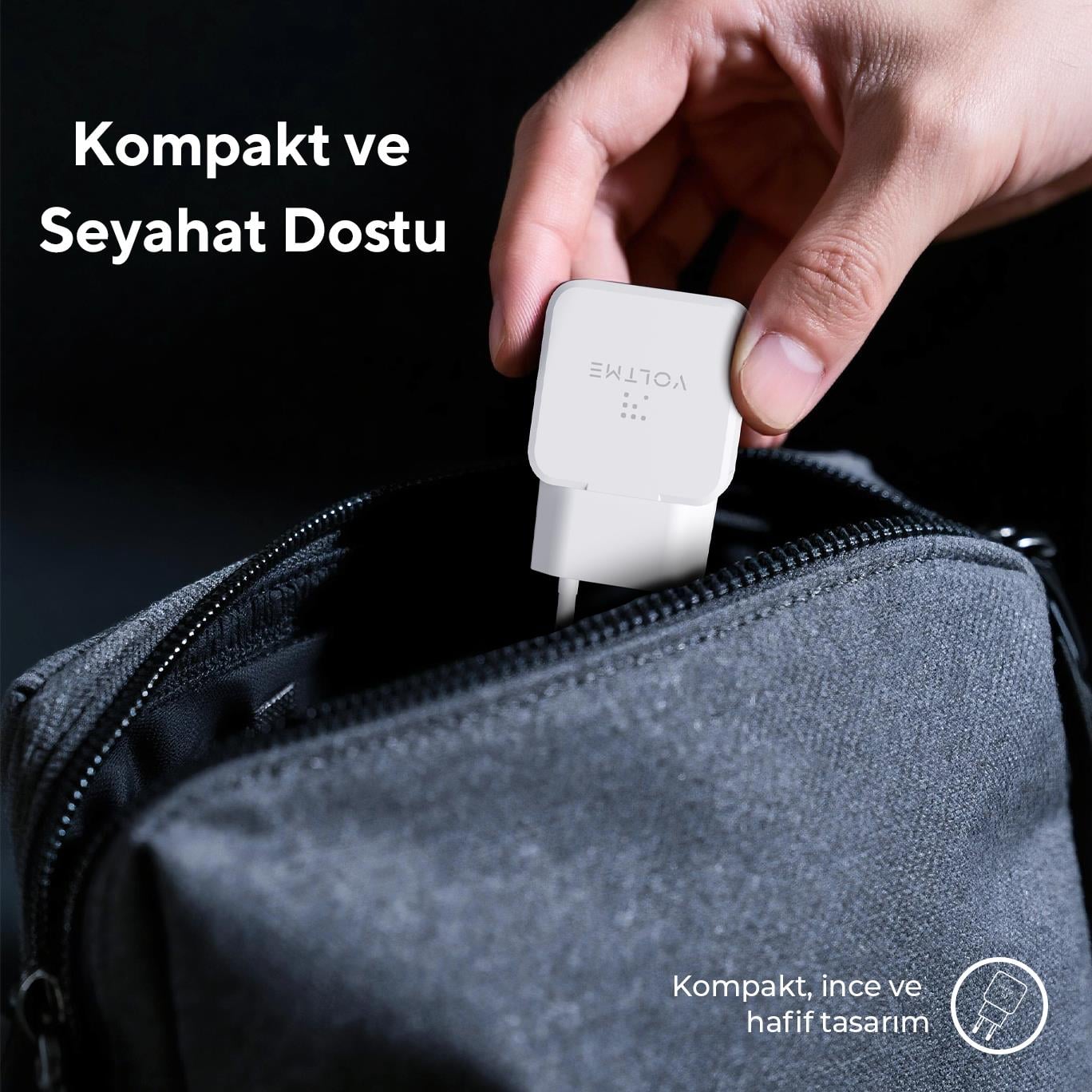 VOLTME V2347 Revo Lite 30W USB-C Şarj Aleti – Beyaz
