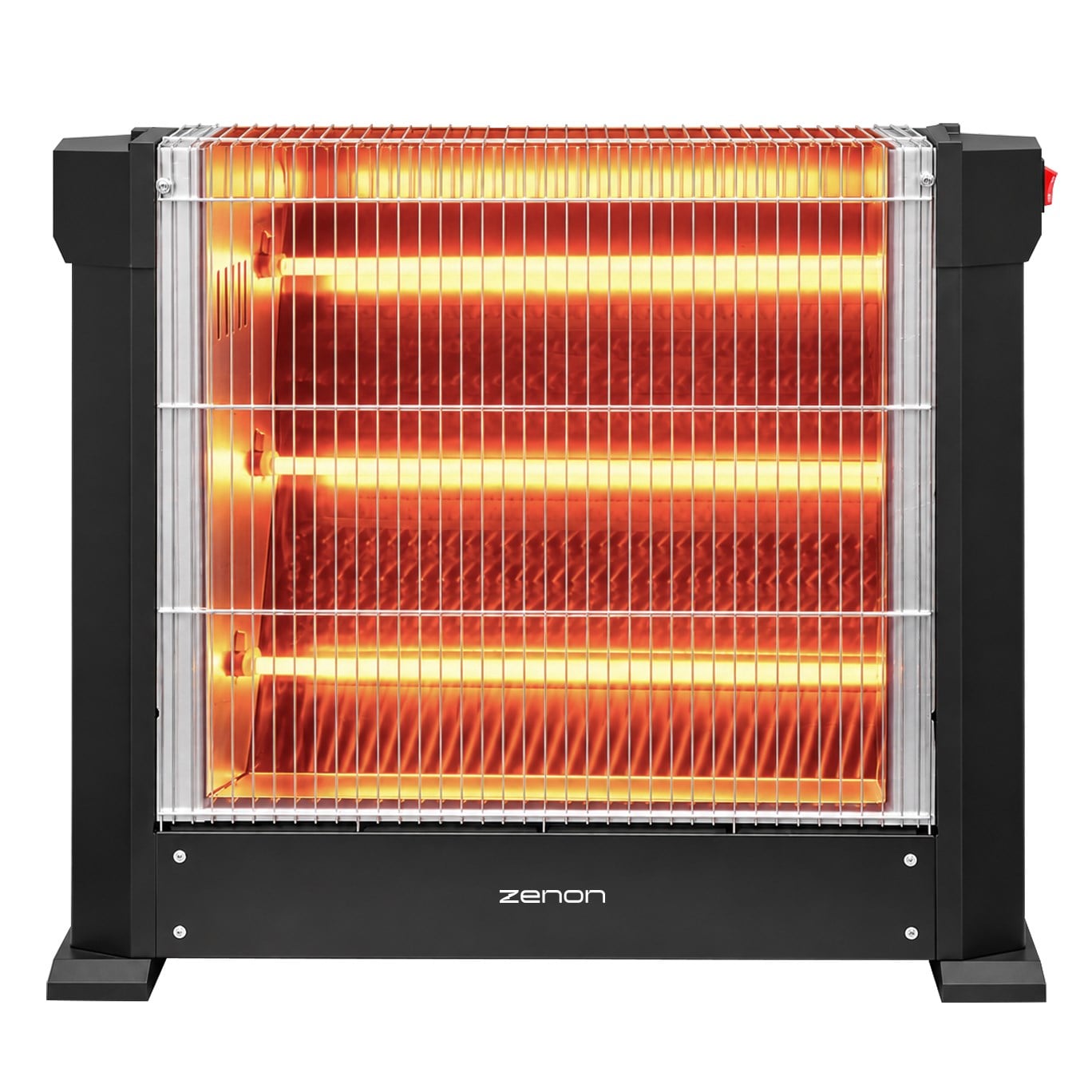 Zenon 1800 Watt Siyah Çift Taraflı Elektrikli Şömine Isıtıcı KS-2740
